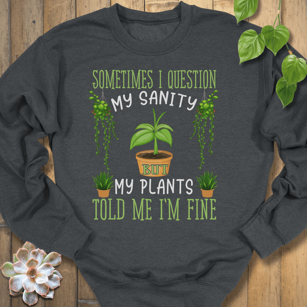 Dark Heather / S I Question My Sanity Sweatshirt Sweatshirt