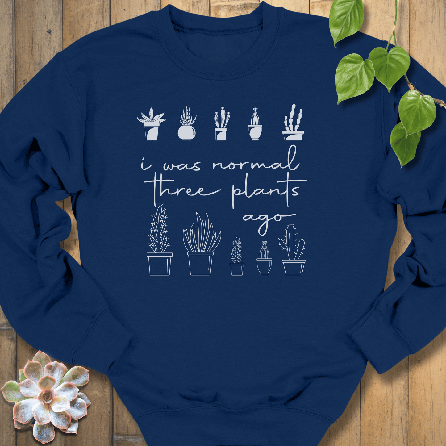 Navy / S I Was Normal Sweatshirt Sweatshirt