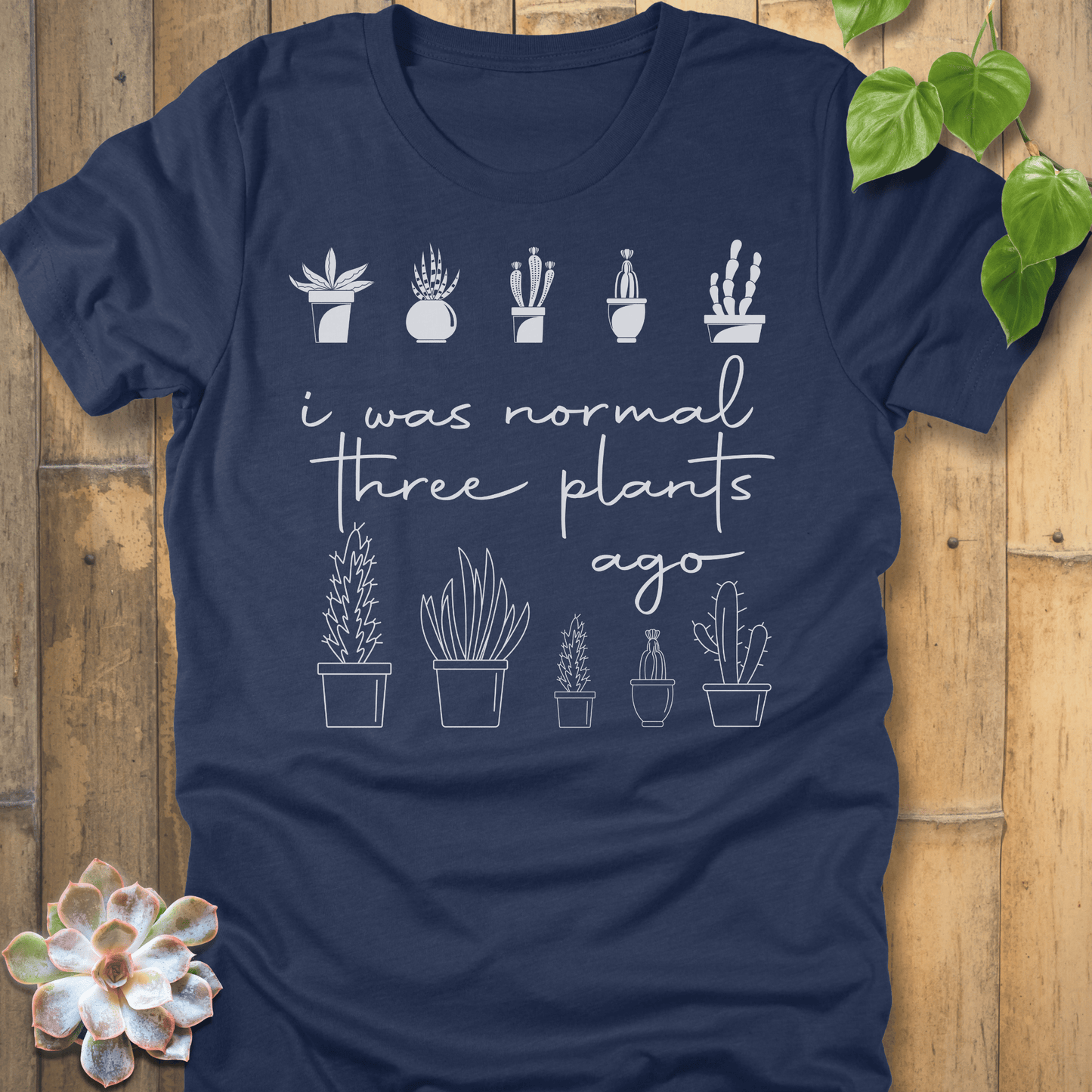 Heather Navy / S I Was Normal T-Shirt T-Shirt