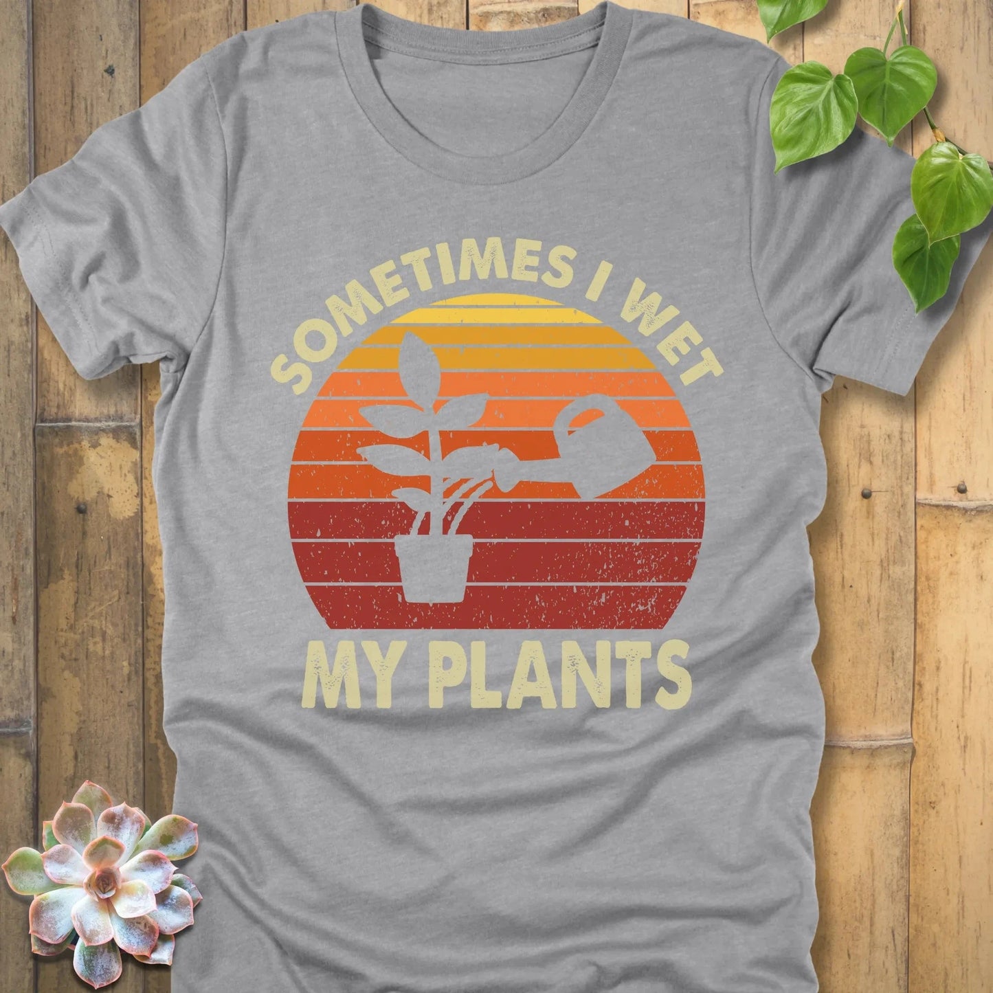 Athletic Heather / S I Wet My Plants T-Shirt T-Shirt