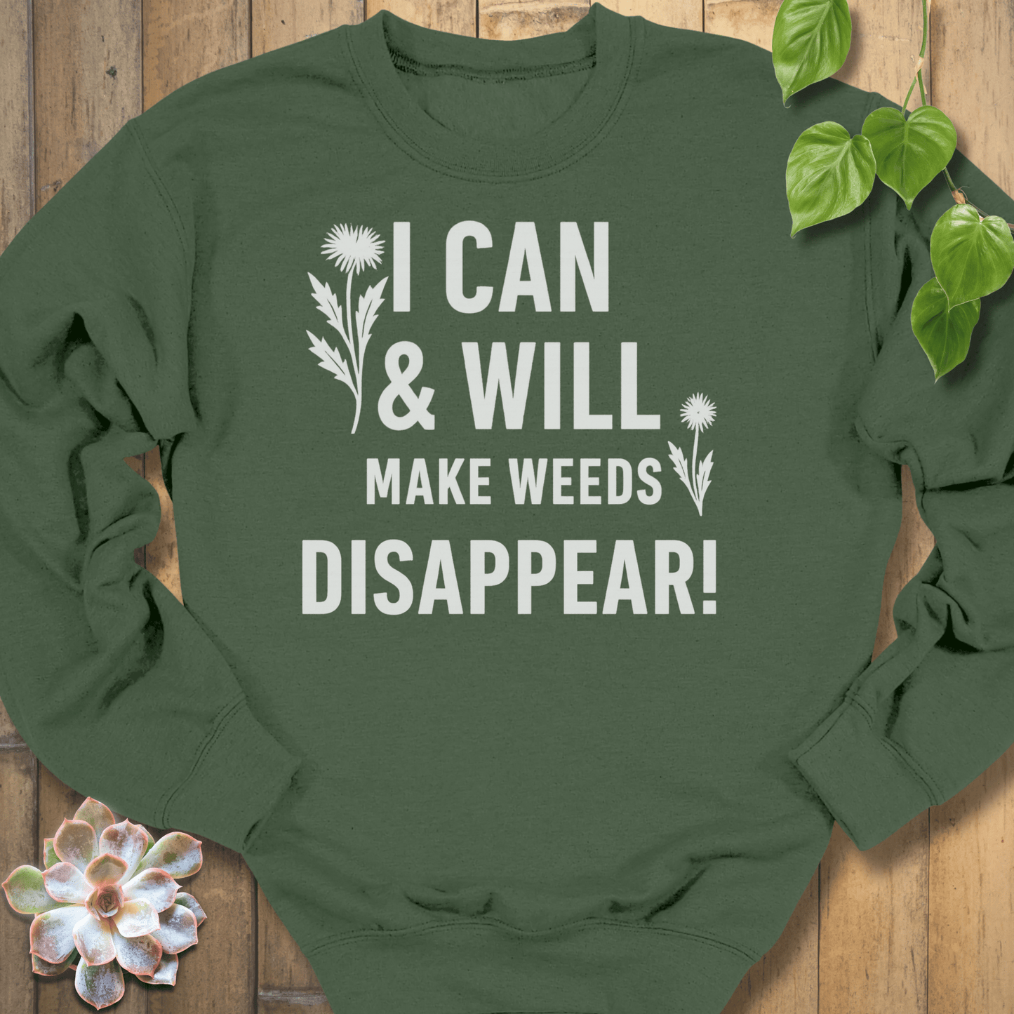 Military Green / S I Will & I Can Sweatshirt Sweatshirt