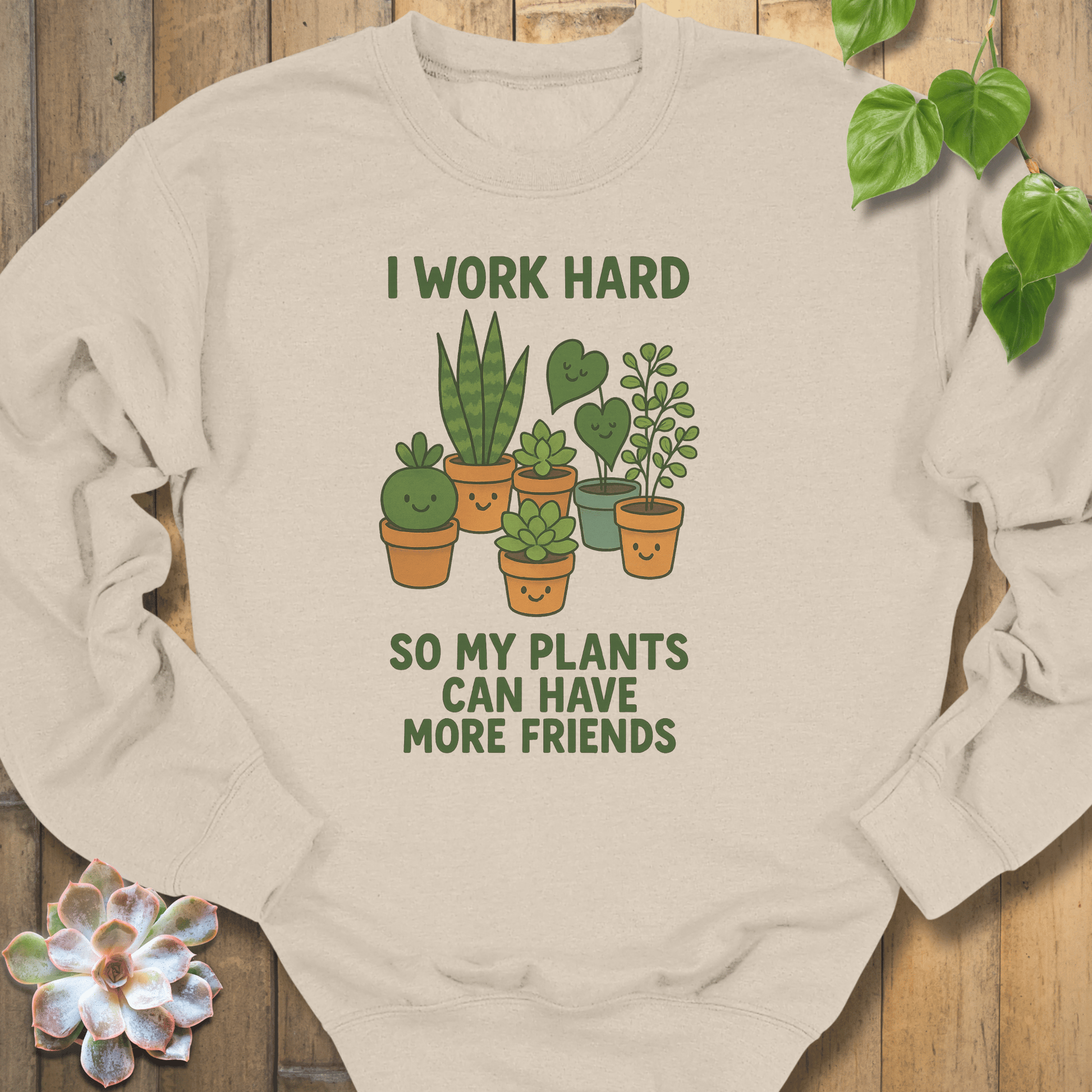 Sand / S I Work Hard Sweatshirt Sweatshirt