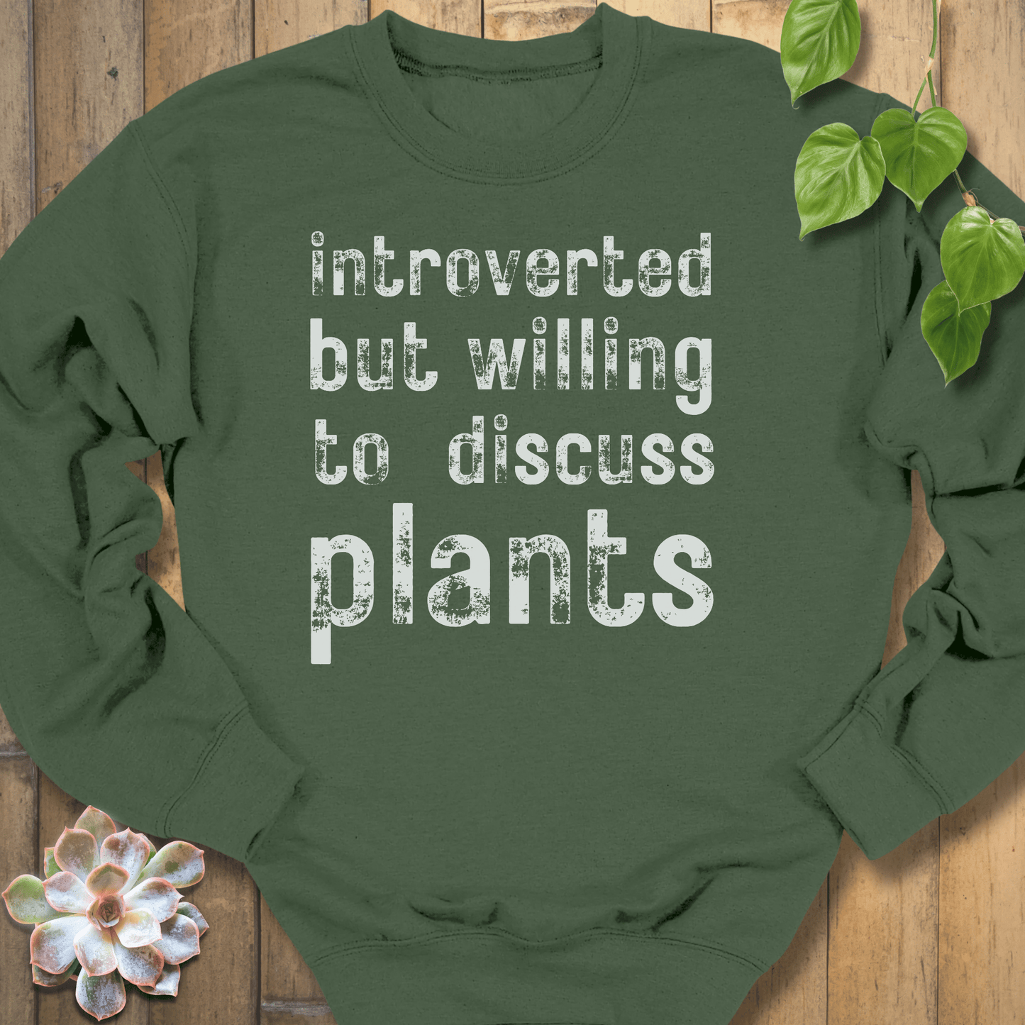 Military Green / S Introverted Sweatshirt Sweatshirt