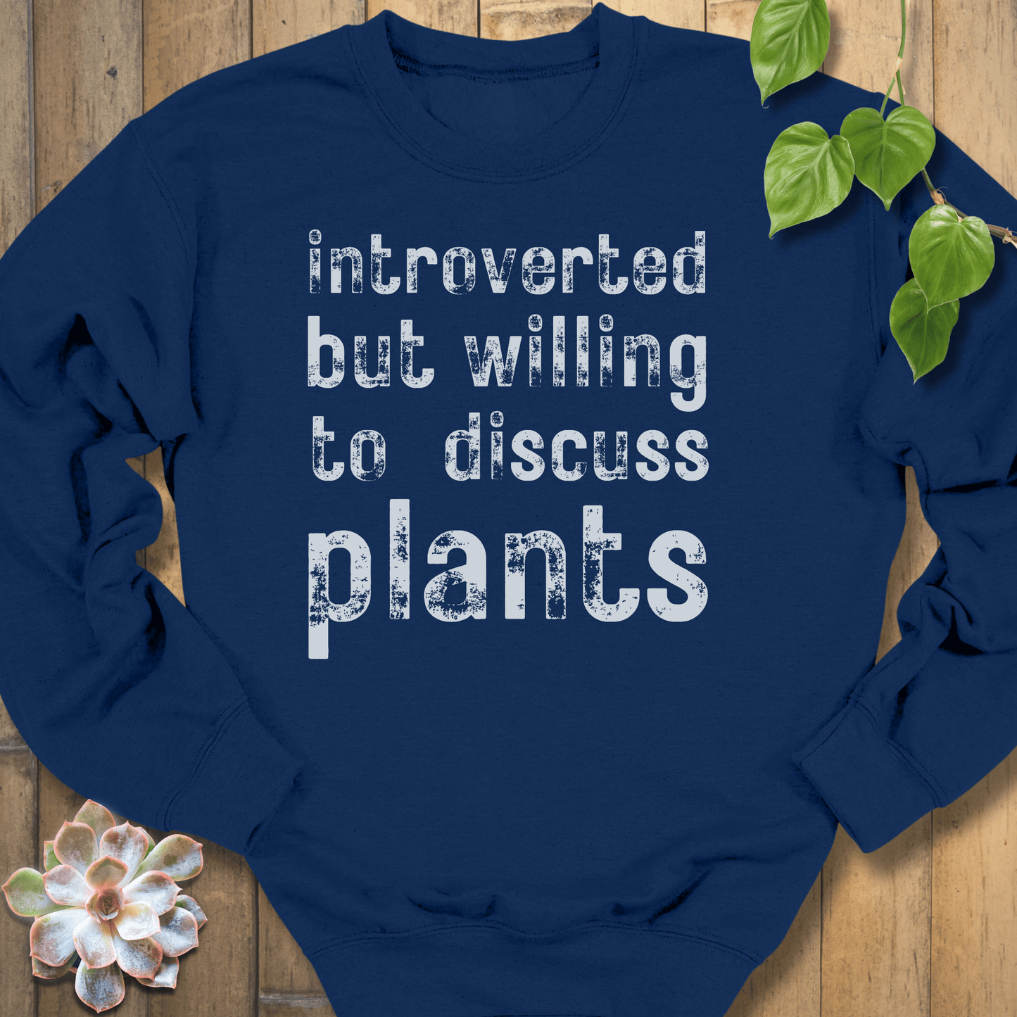 Navy / S Introverted Sweatshirt Sweatshirt