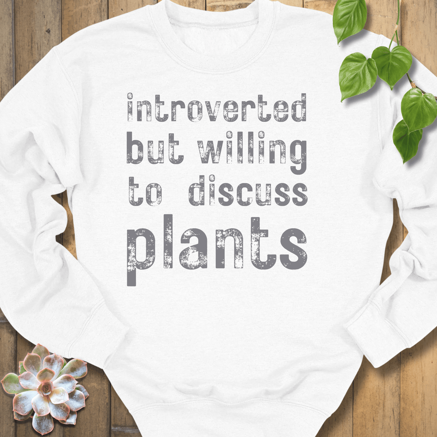 White / S Introverted Sweatshirt Sweatshirt