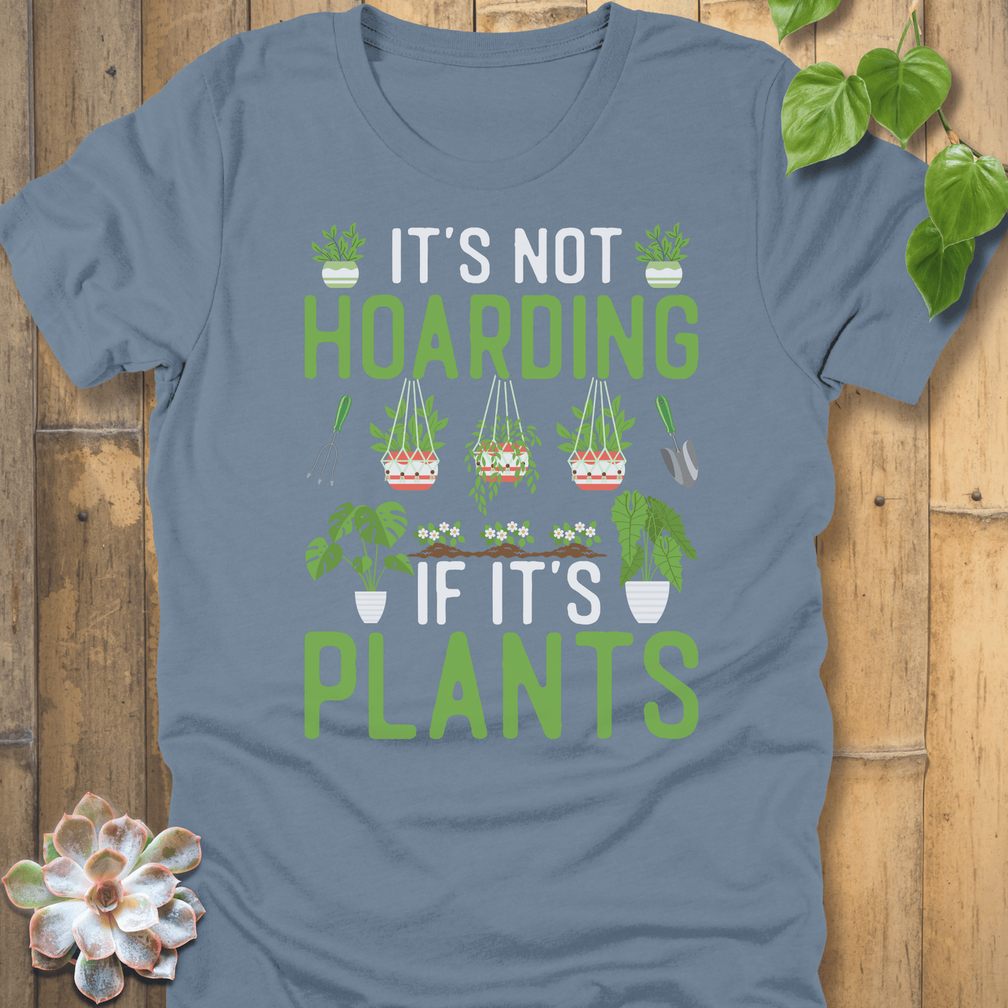 Steel Blue / S It's Not Hoarding T-Shirt T-Shirt