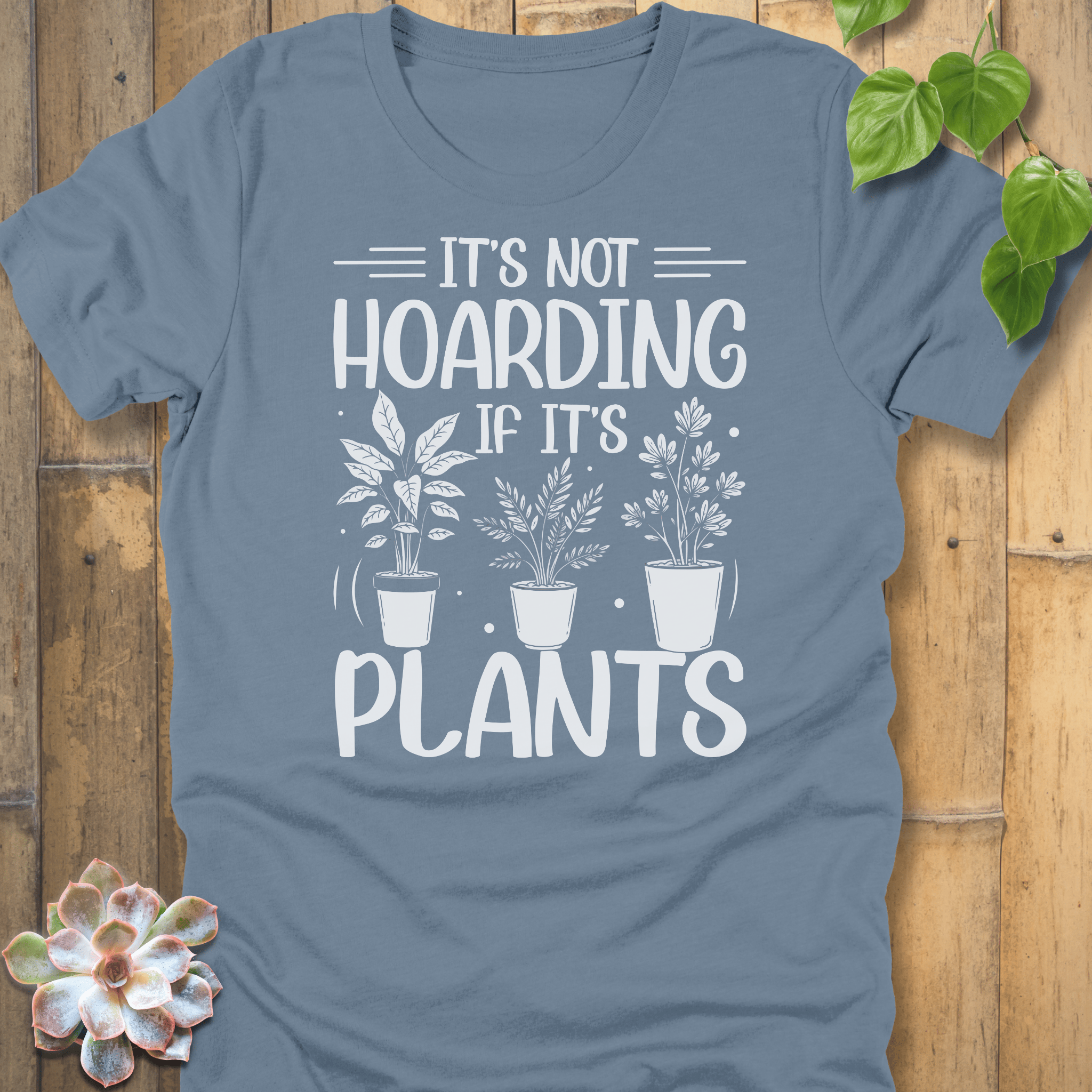 Steel Blue / S It's Plants T-Shirt T-Shirt