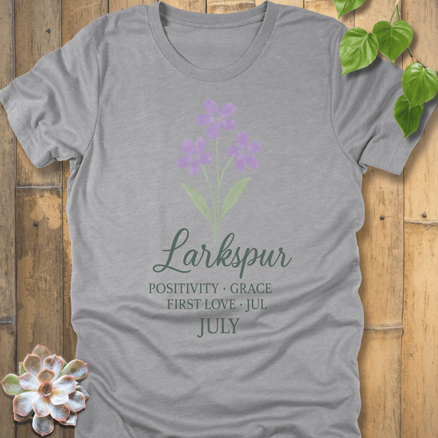 Athletic Heather / S July Larkspur T-shirt T-Shirt