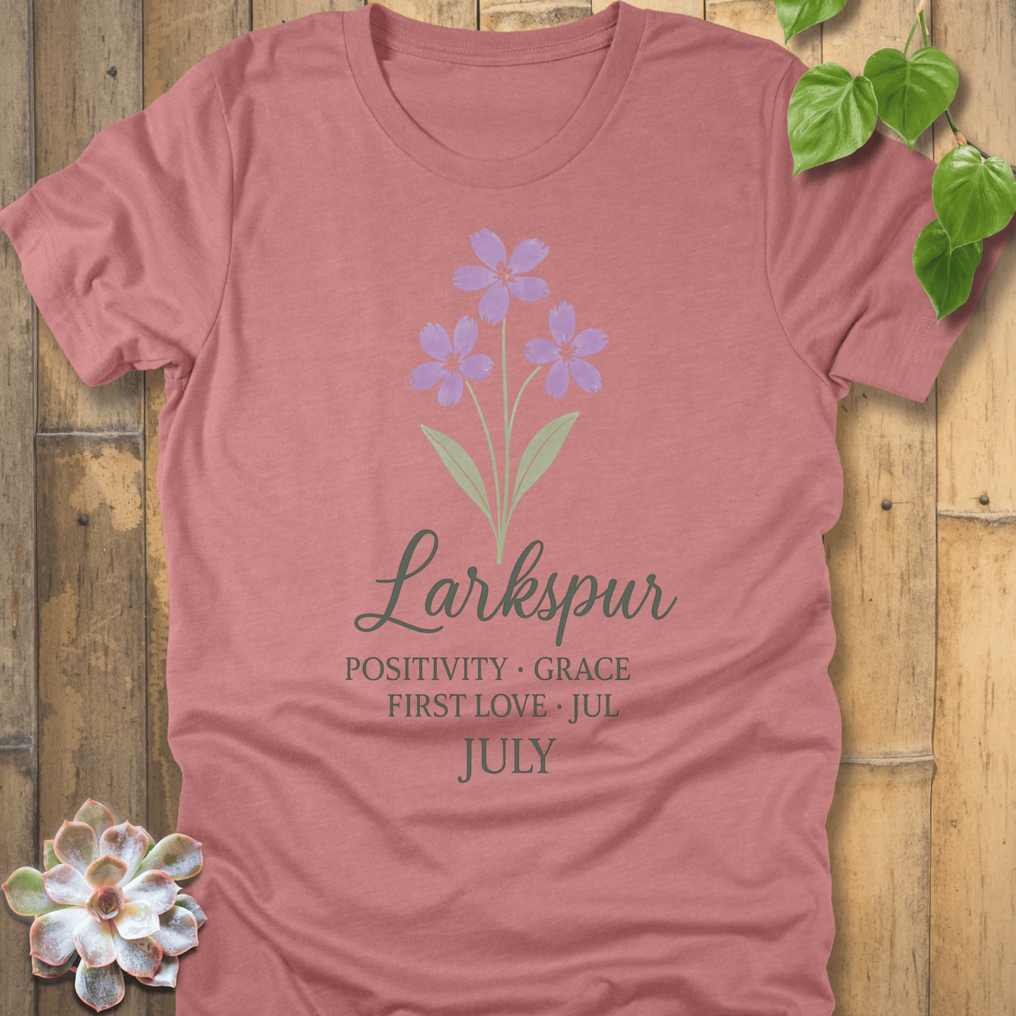 Heather Mauve / S July Larkspur T-shirt T-Shirt