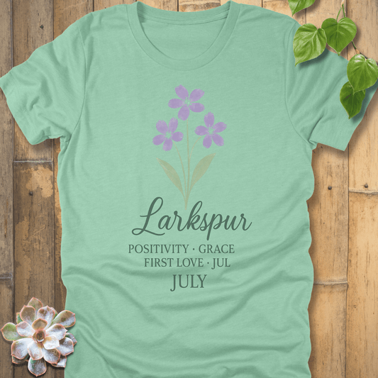 Heather Mint / S July Larkspur T-shirt T-Shirt