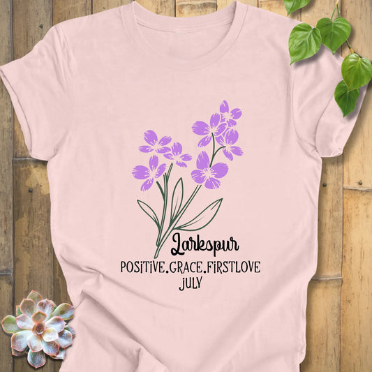 Soft Pink / XS July Larkspur T-shirt T-Shirt