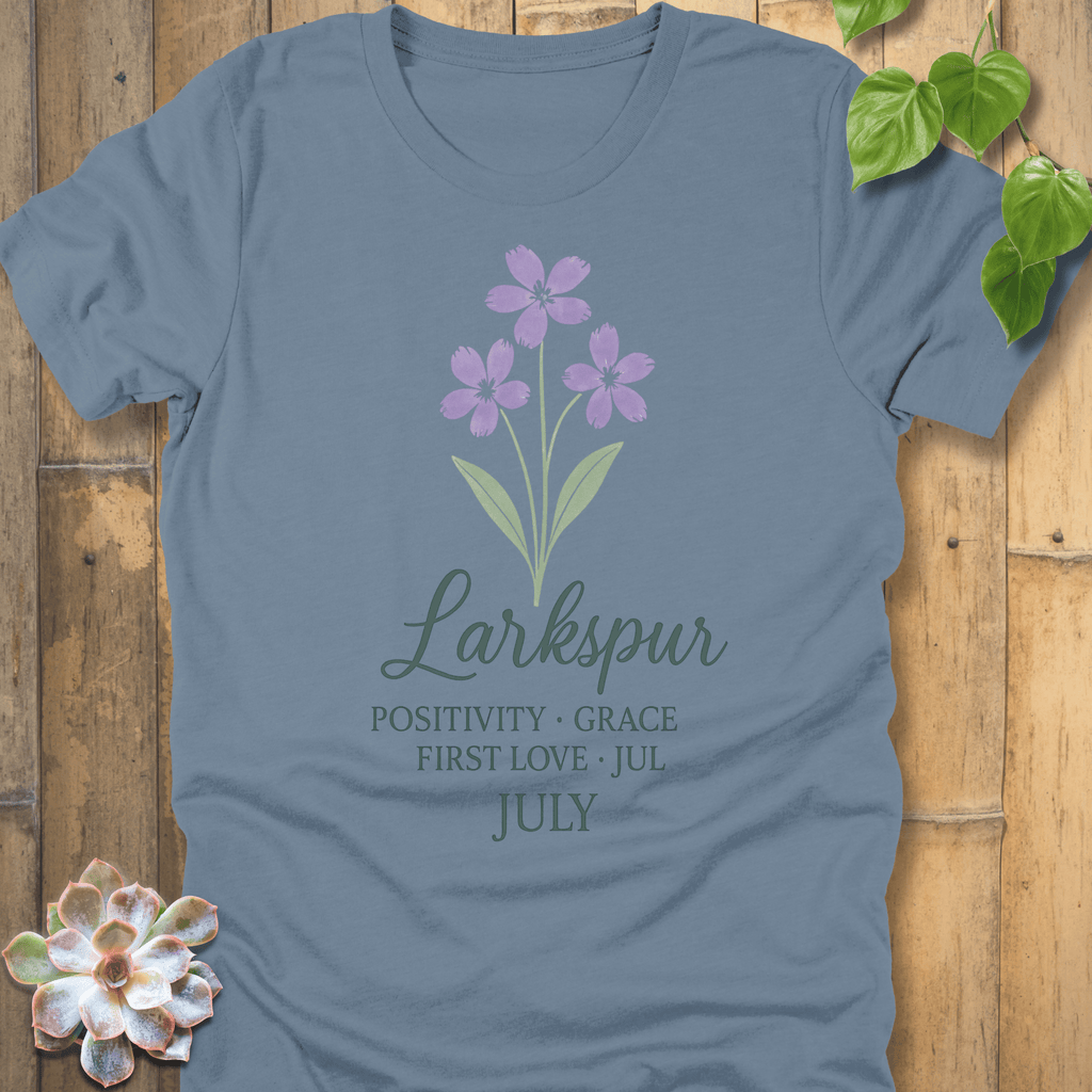 Steel Blue / S July Larkspur T-shirt T-Shirt