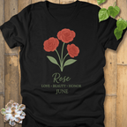 Black / S June Rose T-shirt T-Shirt