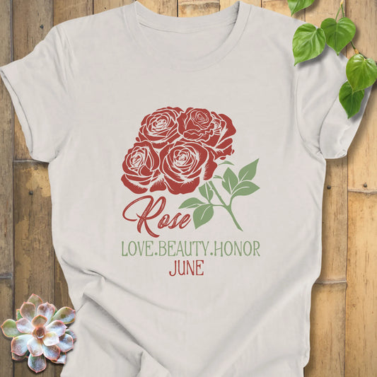 Vintage White / XS June Rose T-shirt T-Shirt