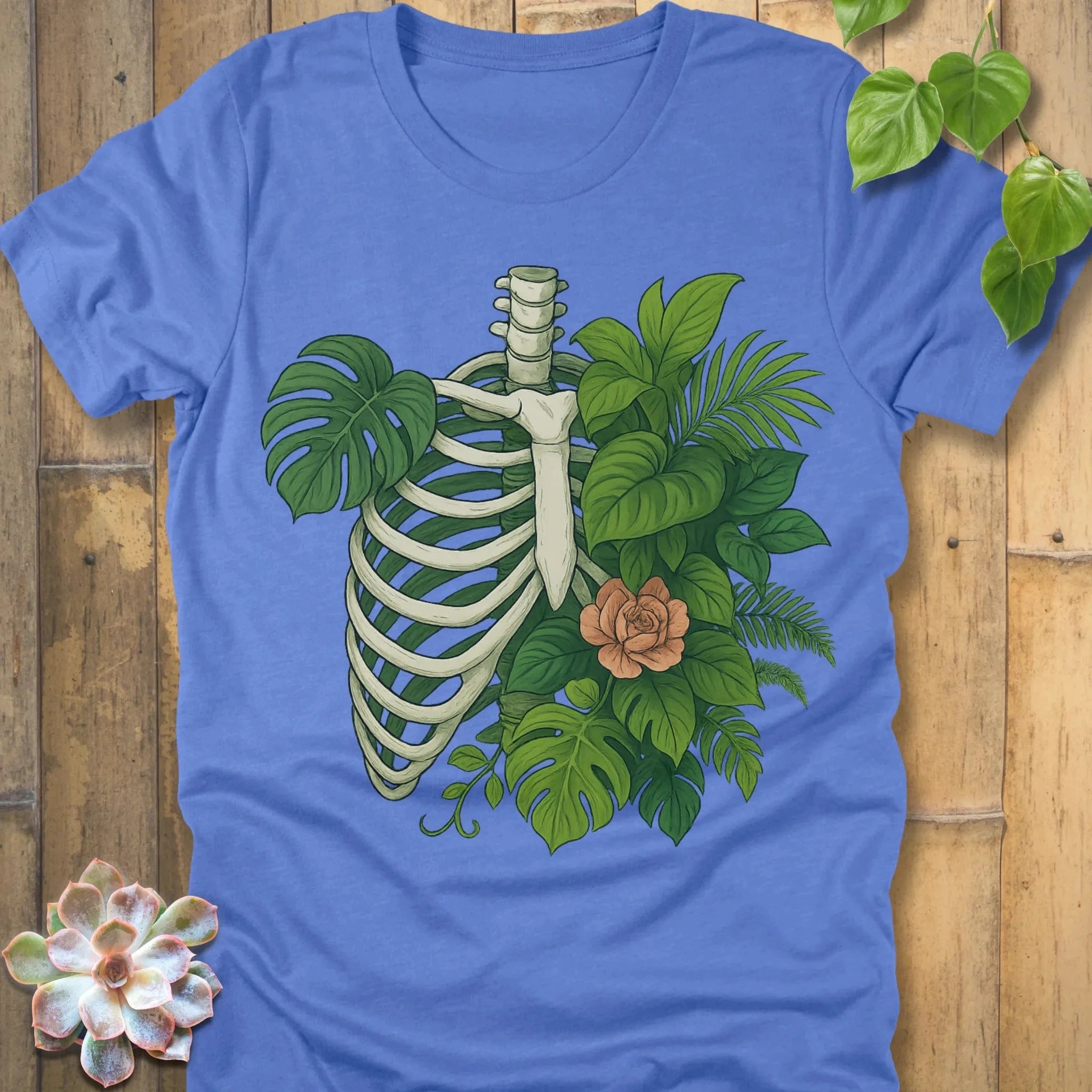 Heather Columbia Blue / S Jungle Bones T-Shirt T-Shirt
