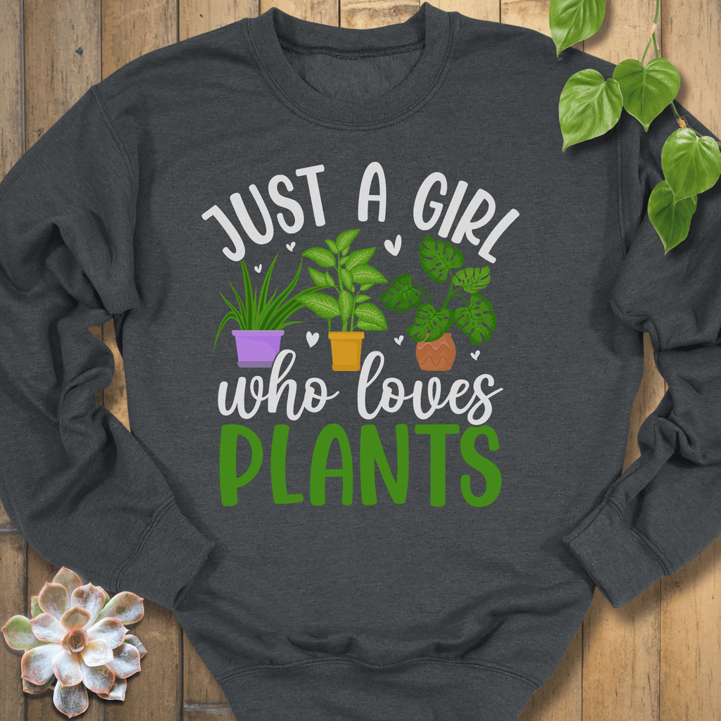 Dark Heather / S Just A Girl Sweatshirt Sweatshirt