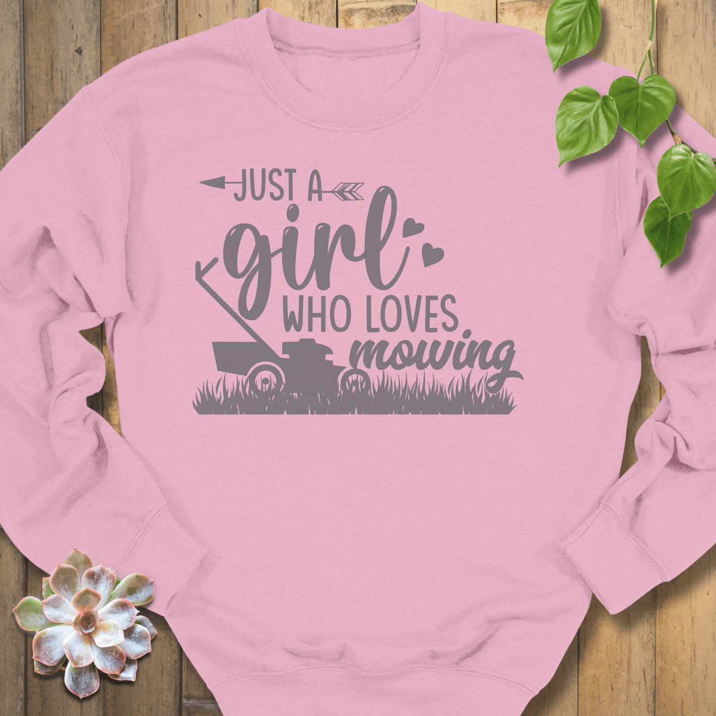 Light Pink / S Just A Girl Sweatshirt Sweatshirt