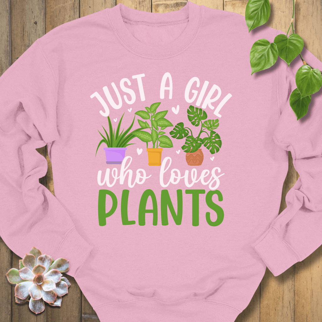 Light Pink / S Just A Girl Sweatshirt Sweatshirt