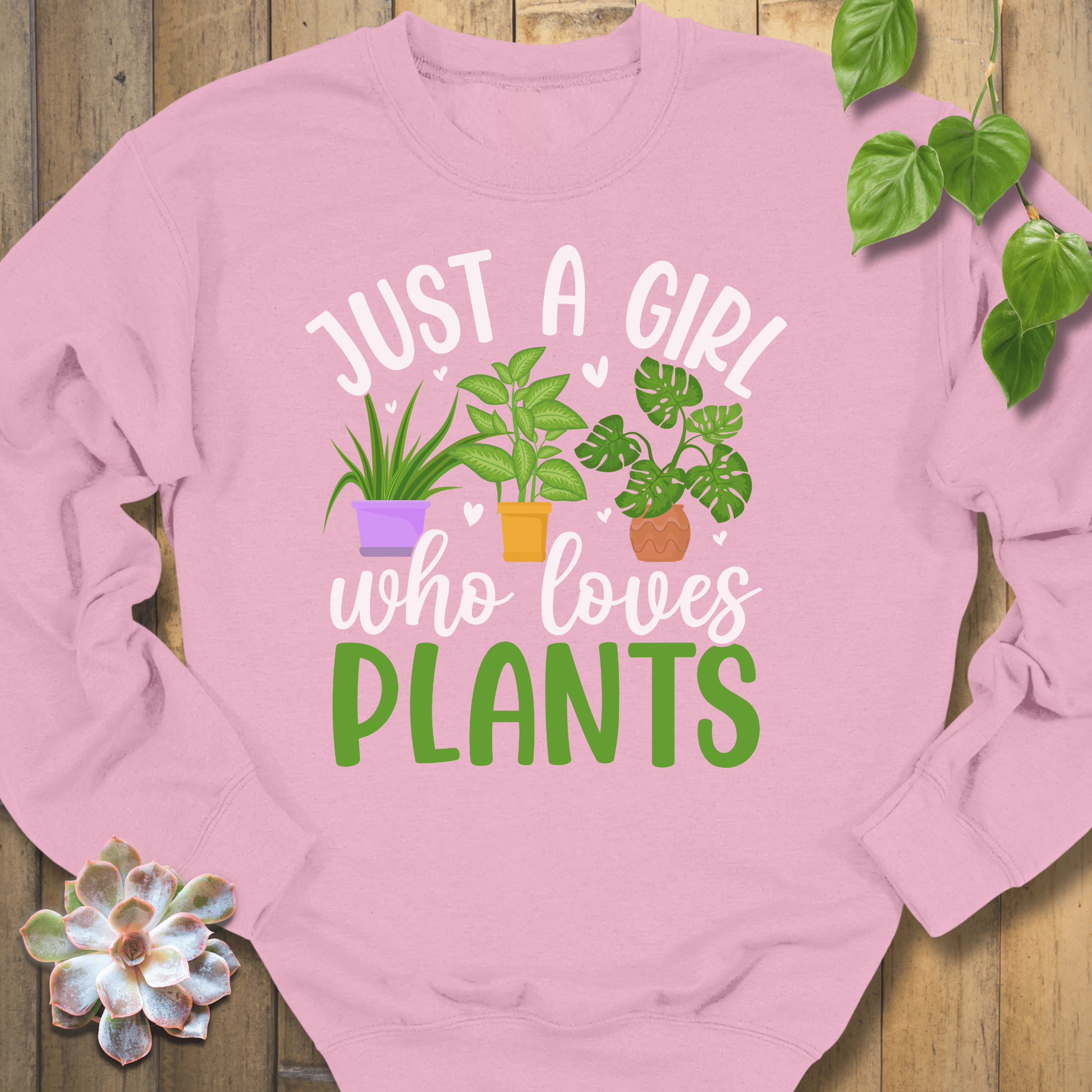 Light Pink / S Just A Girl Sweatshirt Sweatshirt