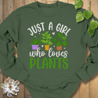 Military Green / S Just A Girl Sweatshirt Sweatshirt