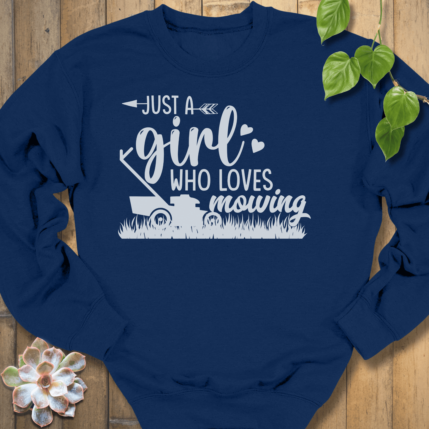 Navy / S Just A Girl Sweatshirt Sweatshirt