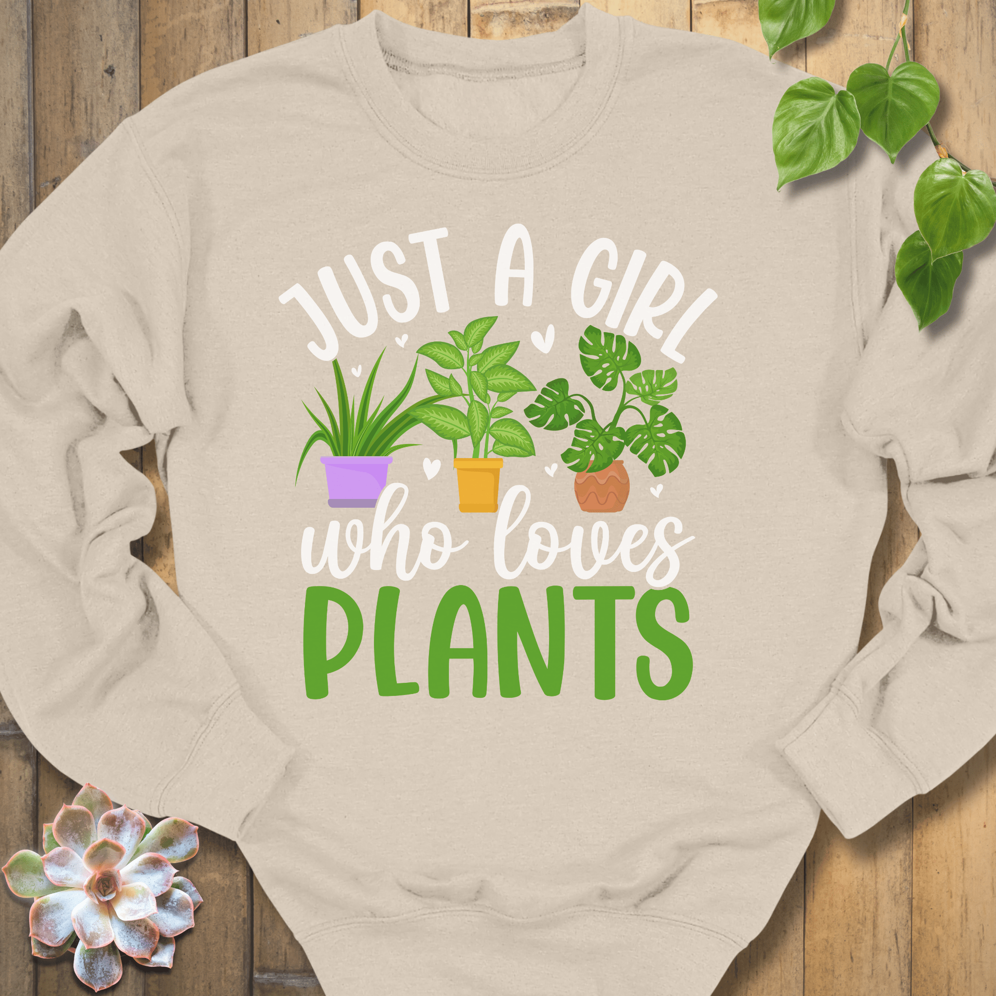 Sand / S Just A Girl Sweatshirt Sweatshirt