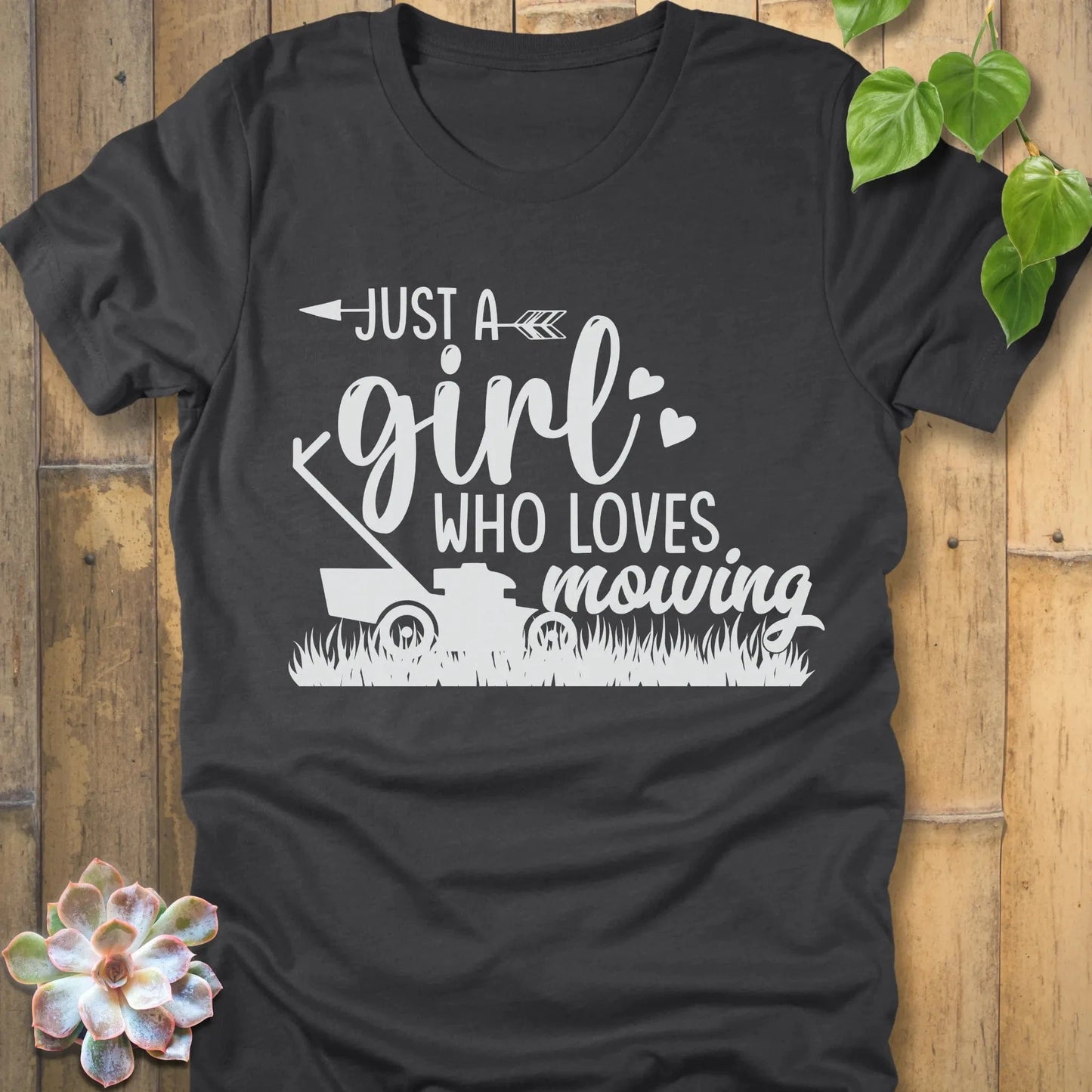 Dark Grey Heather / S Just a Girl T-Shirt T-Shirt