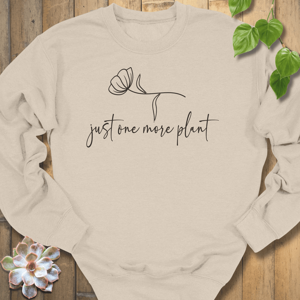 Sand / S Just One More Plant Sweatshirt Sweatshirt