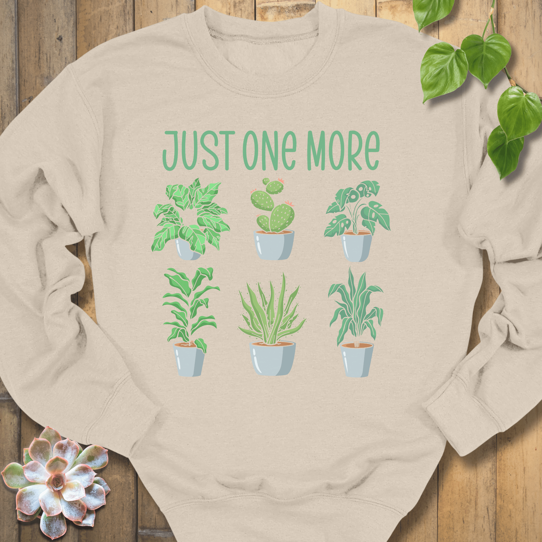 Sand / S Just One More Sweatshirt Sweatshirt