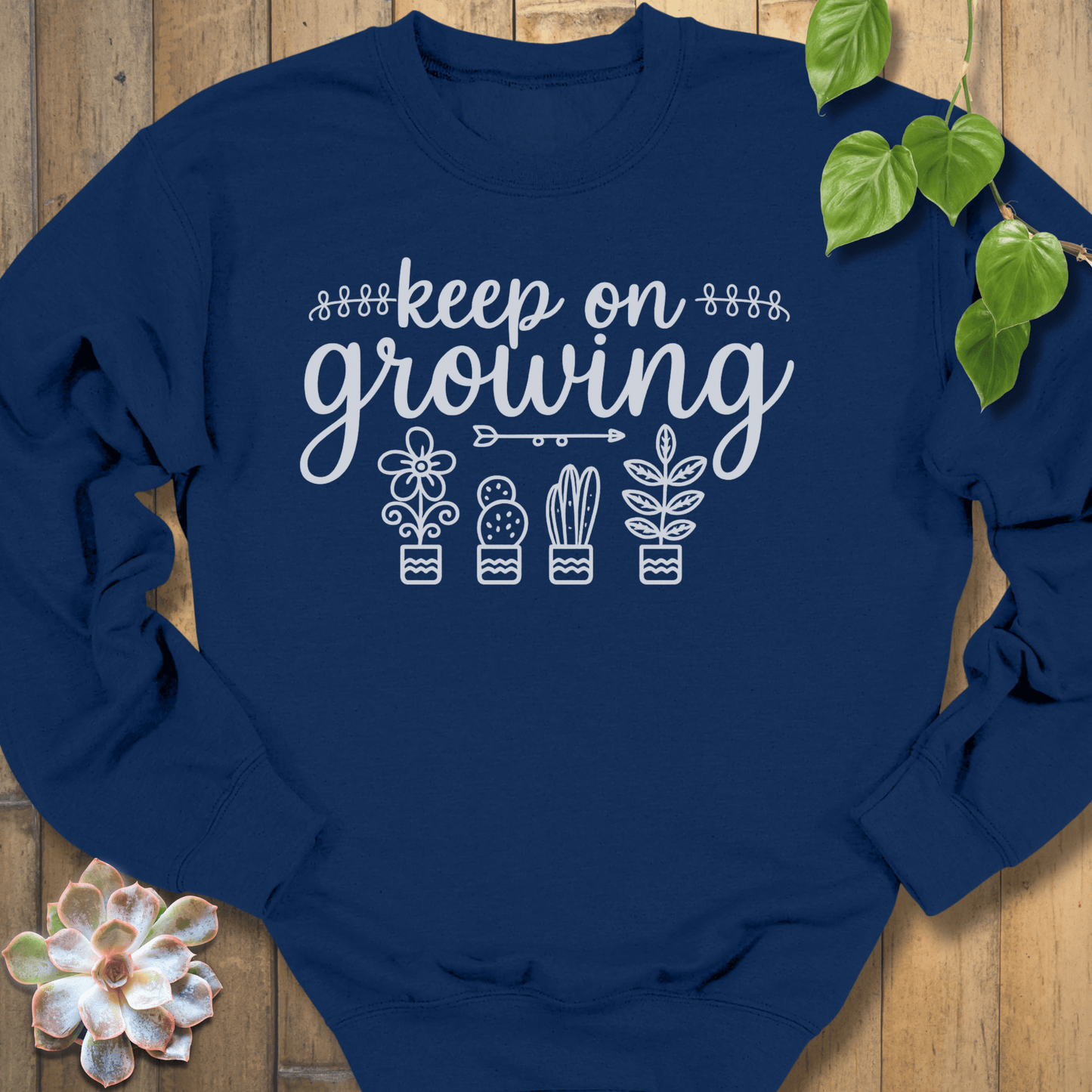 Navy / S Keep On Growing Sweatshirt Sweatshirt