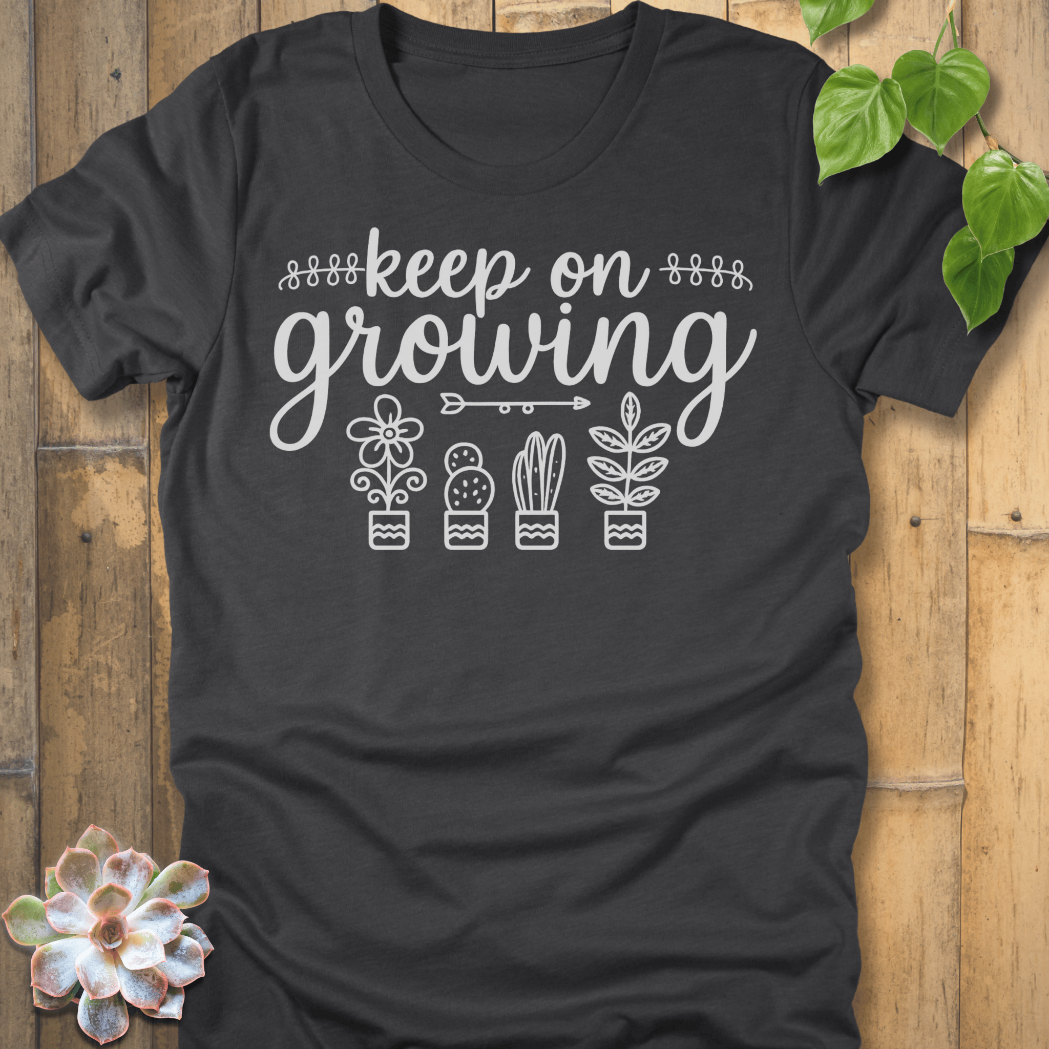 Dark Grey Heather / S Keep On Growing - T-Shirt T-Shirt