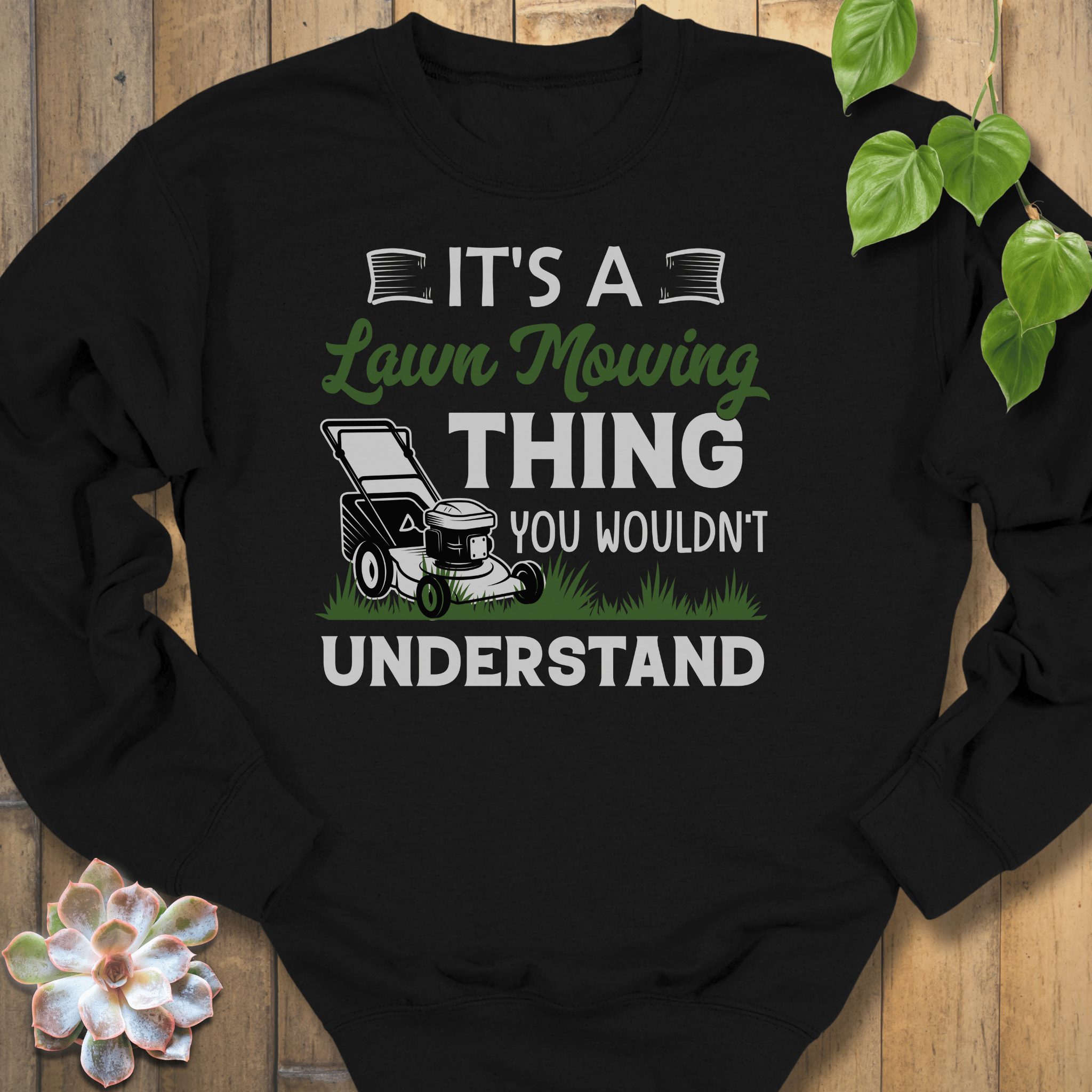 Black / S Lawn Mowing Thing Sweatshirt Sweatshirt