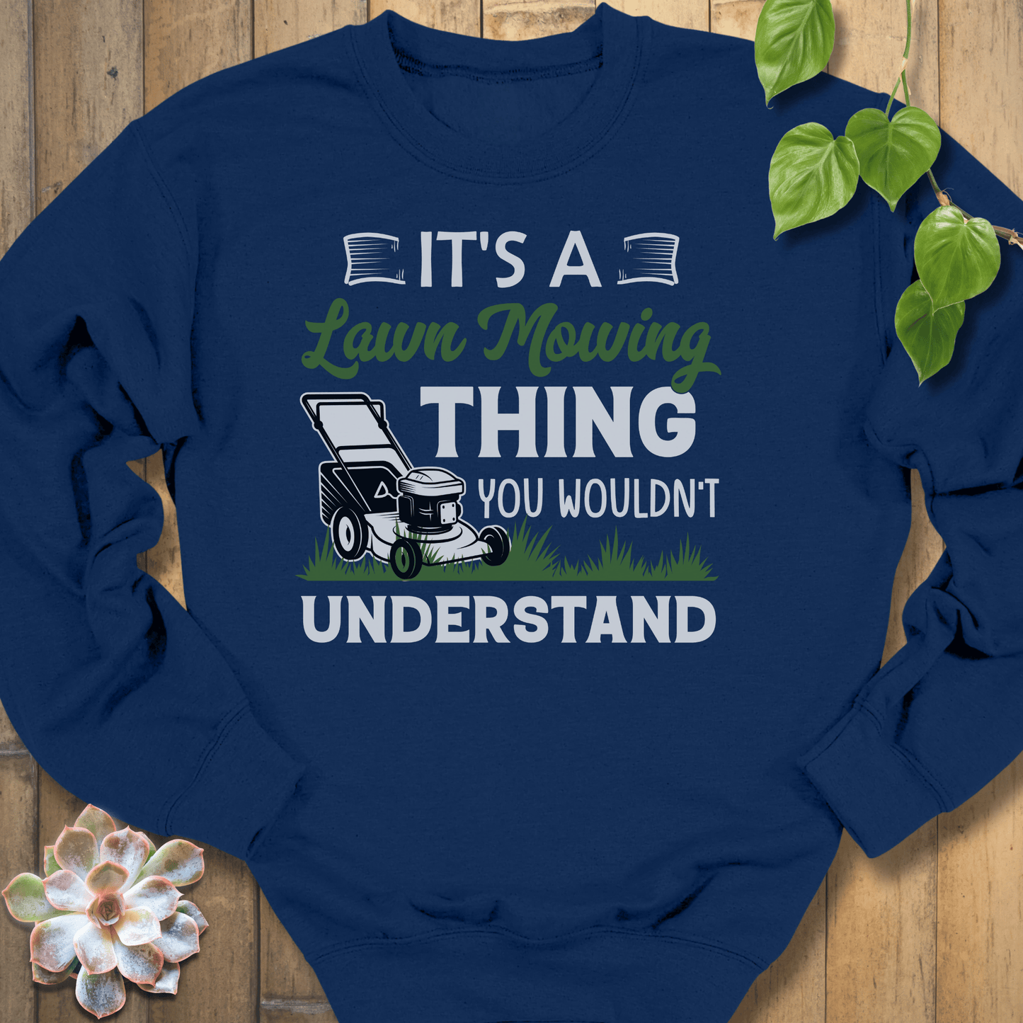 Navy / S Lawn Mowing Thing Sweatshirt Sweatshirt