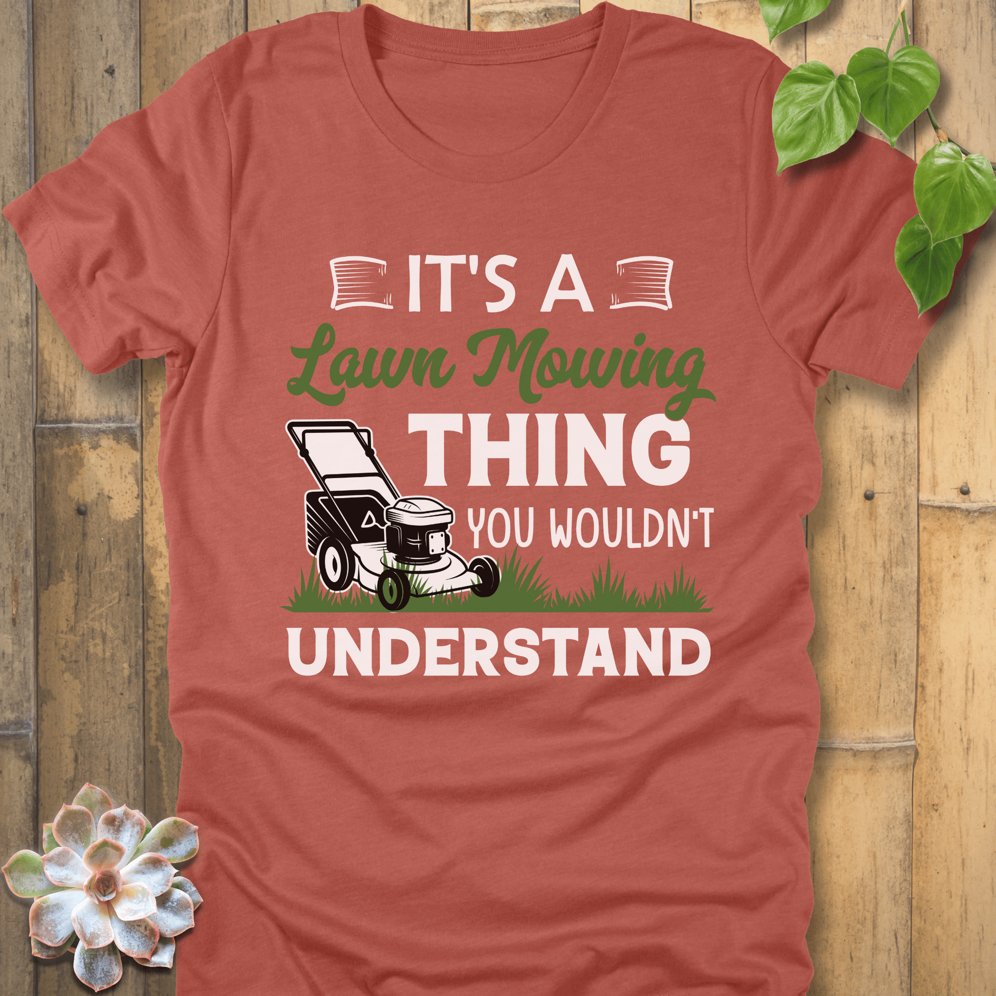 Heather Clay / S Lawn Mowing Thing T-Shirt T-Shirt