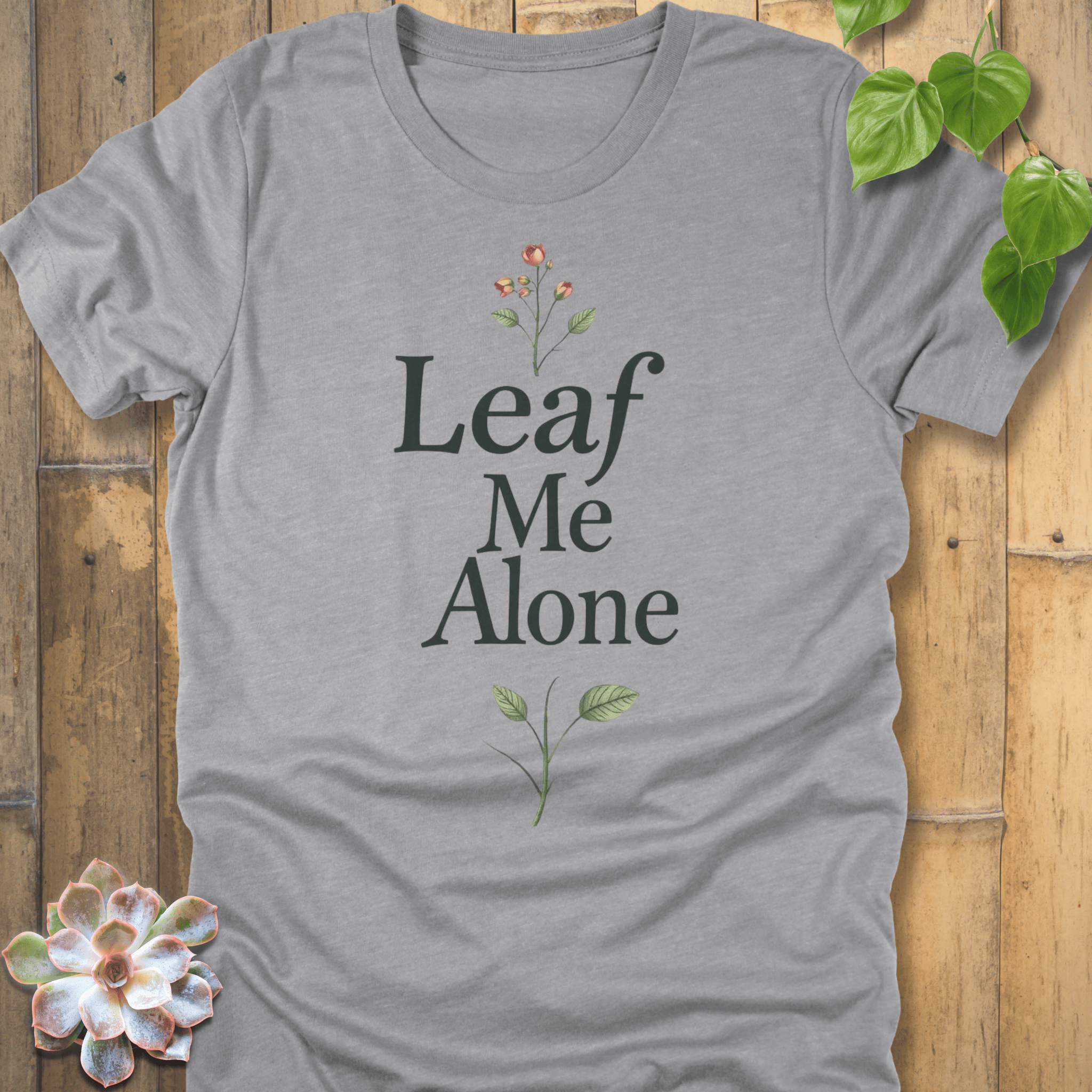 Athletic Heather / S Leaf Me Alone T-Shirt T-Shirt