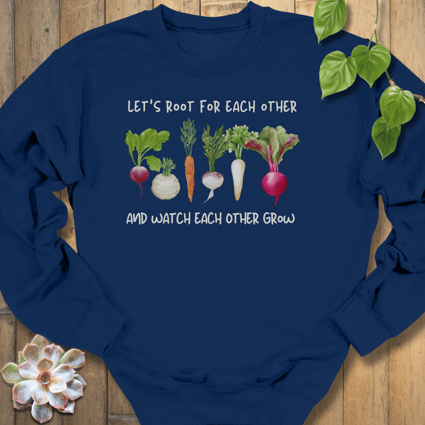 Navy / S Let's Root For Each Other Sweatshirt Sweatshirt