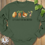 Military Green / S Let's Root For One Another Sweatshirt Sweatshirt