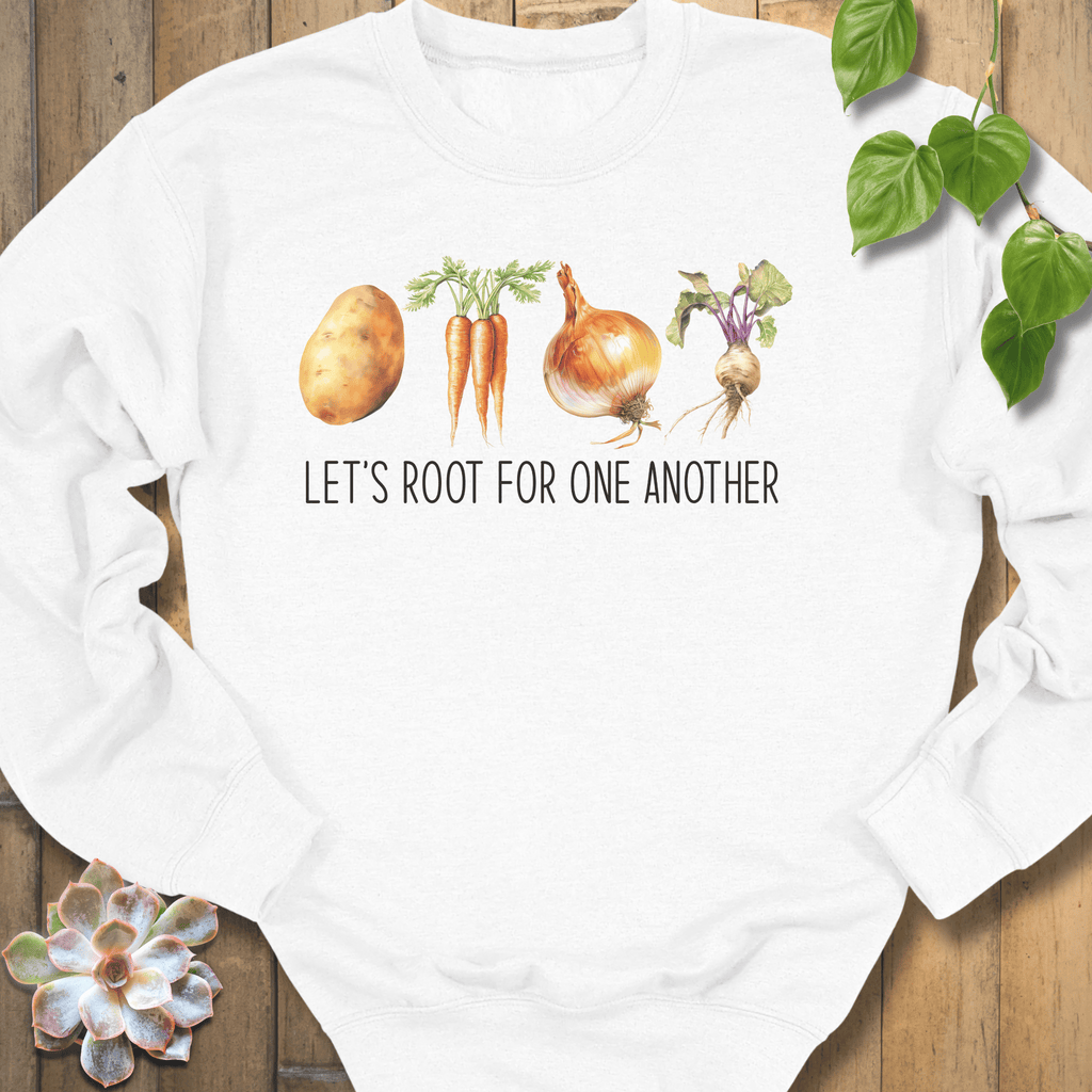 White / S Let's Root For One Another Sweatshirt Sweatshirt