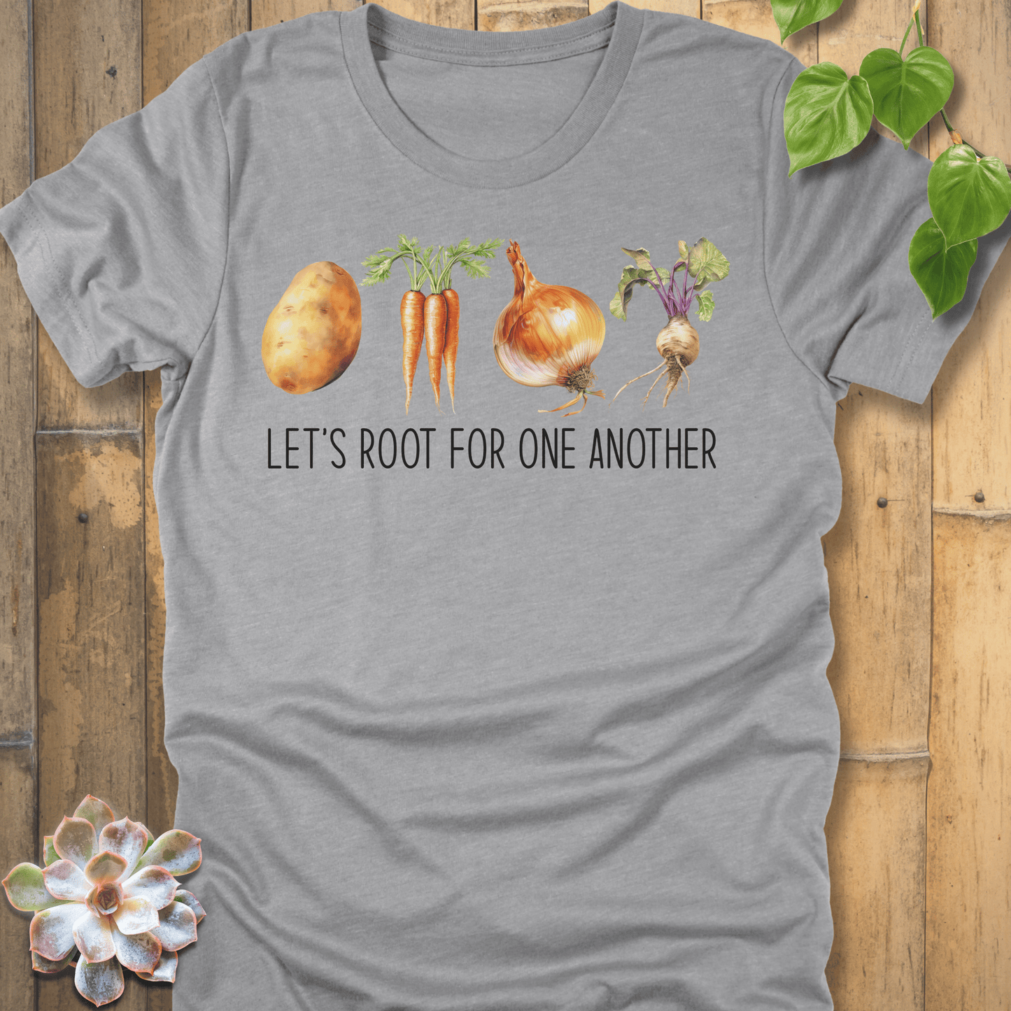 Athletic Heather / S Let's Root For One Another T-Shirt T-Shirt