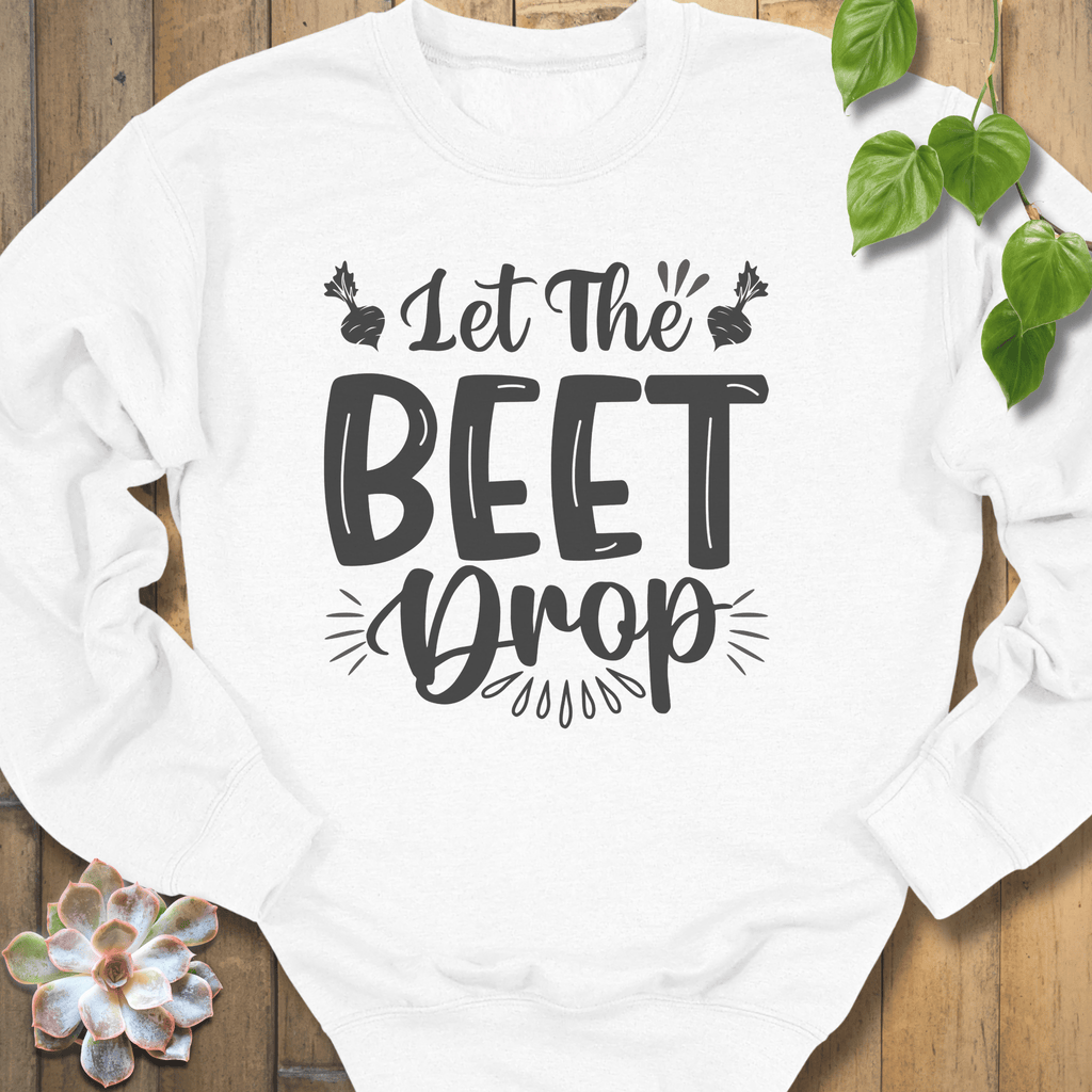 White / S Let The Beet Drop Sweatshirt Sweatshirt