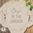 Sand / S Life Begins Sweatshirt Sweatshirt