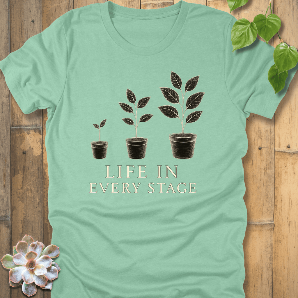 Heather Mint / S Life In Every Stage T-Shirt T-Shirt
