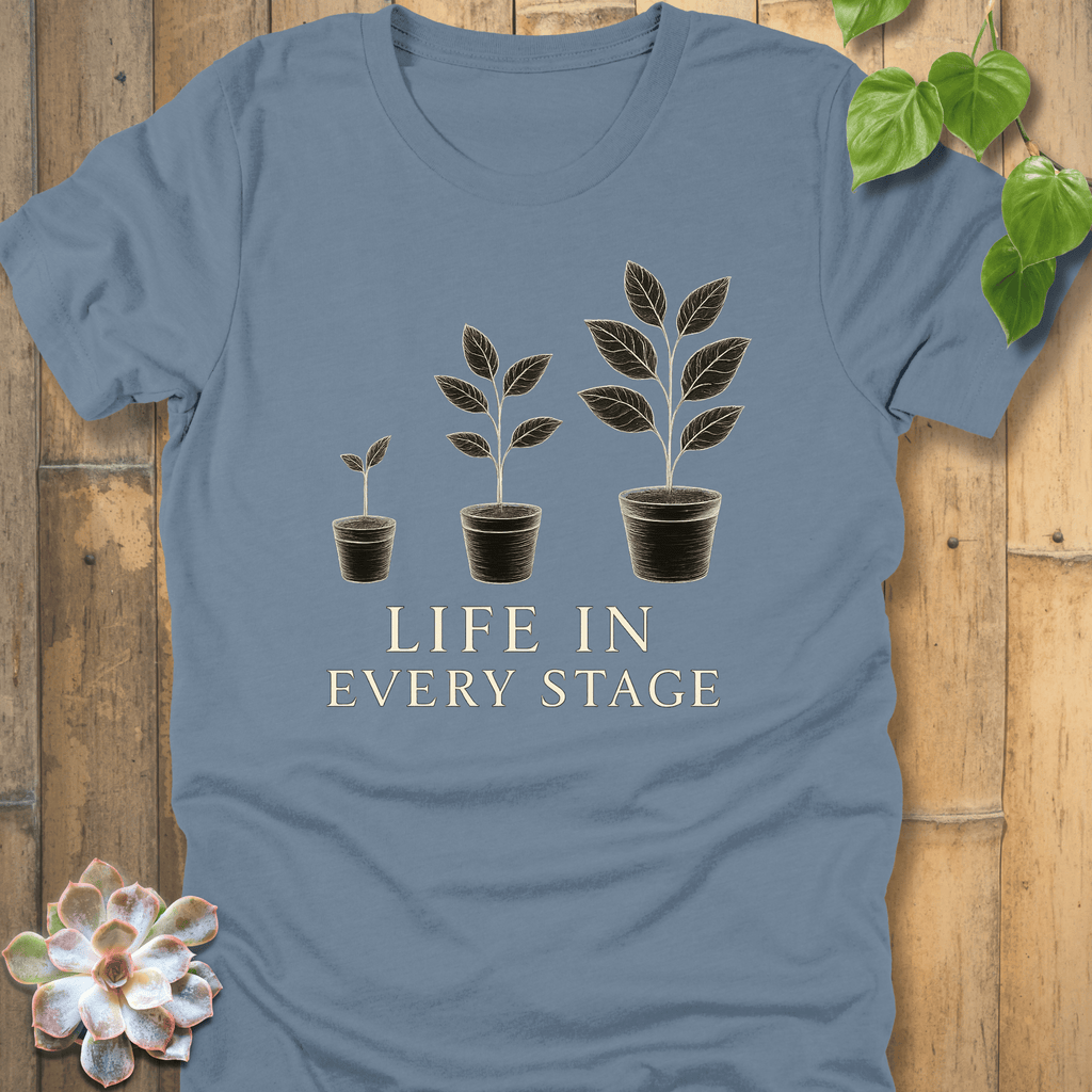 Steel Blue / S Life In Every Stage T-Shirt T-Shirt