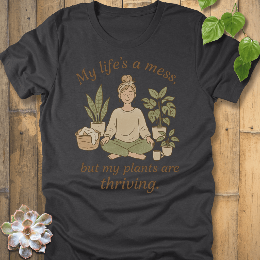 Dark Grey Heather / S Life Is A Mess T-Shirt T-Shirt