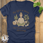 Heather Navy / S Life Is A Mess T-Shirt T-Shirt
