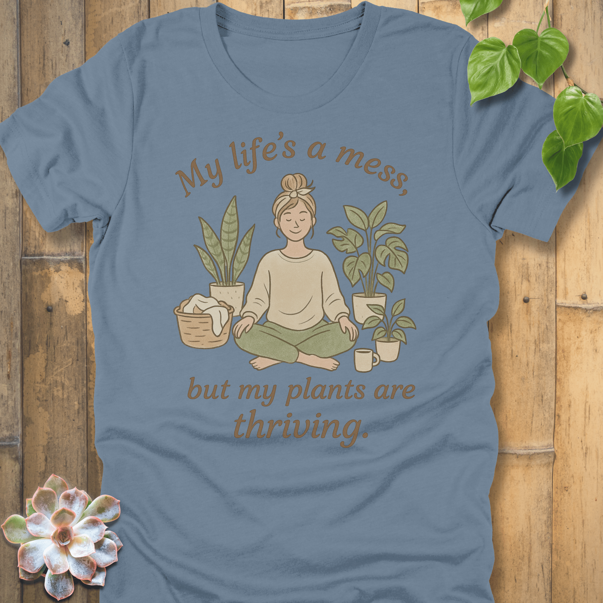 Steel Blue / S Life Is A Mess T-Shirt T-Shirt