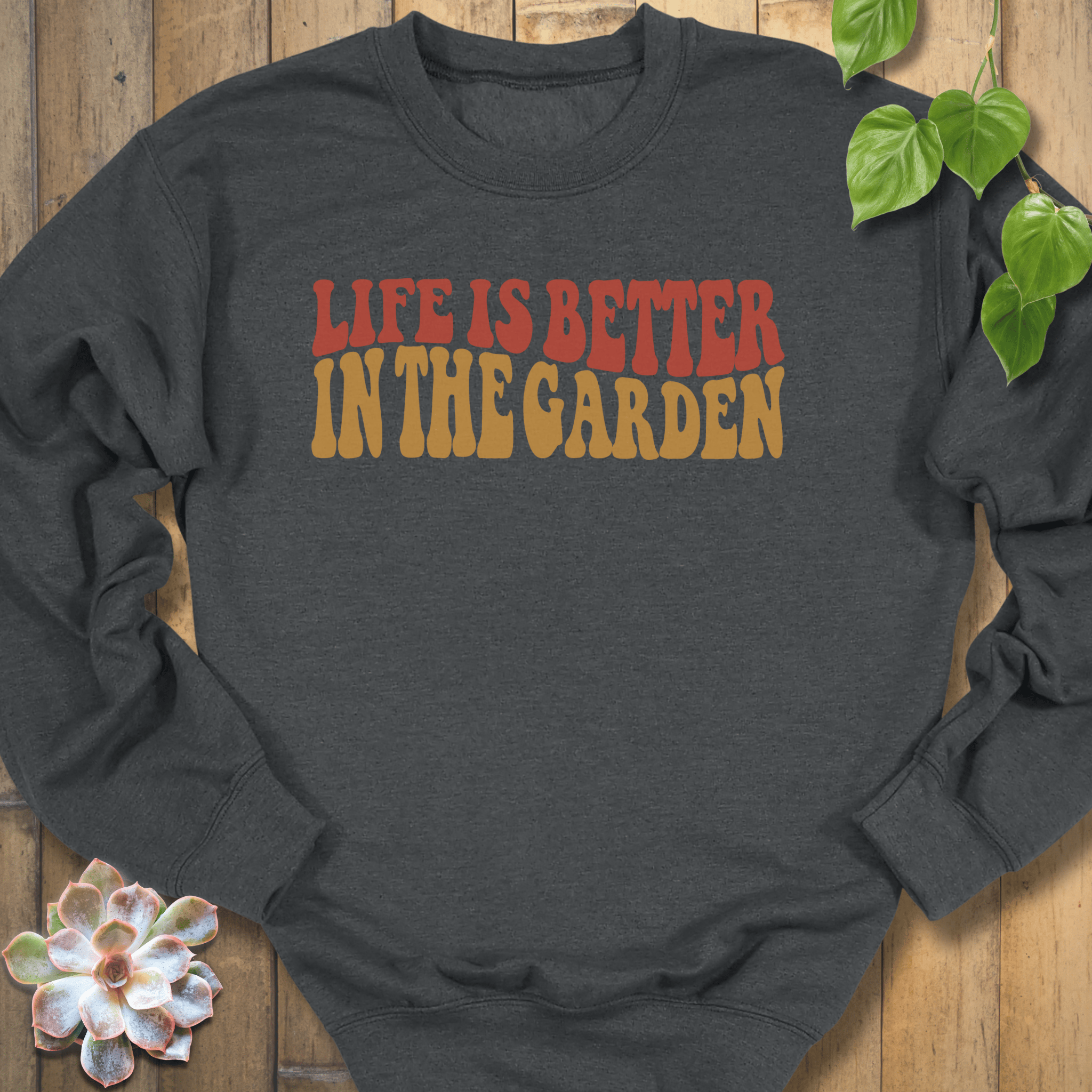 Dark Heather / S Life Is Better Sweatshirt Sweatshirt