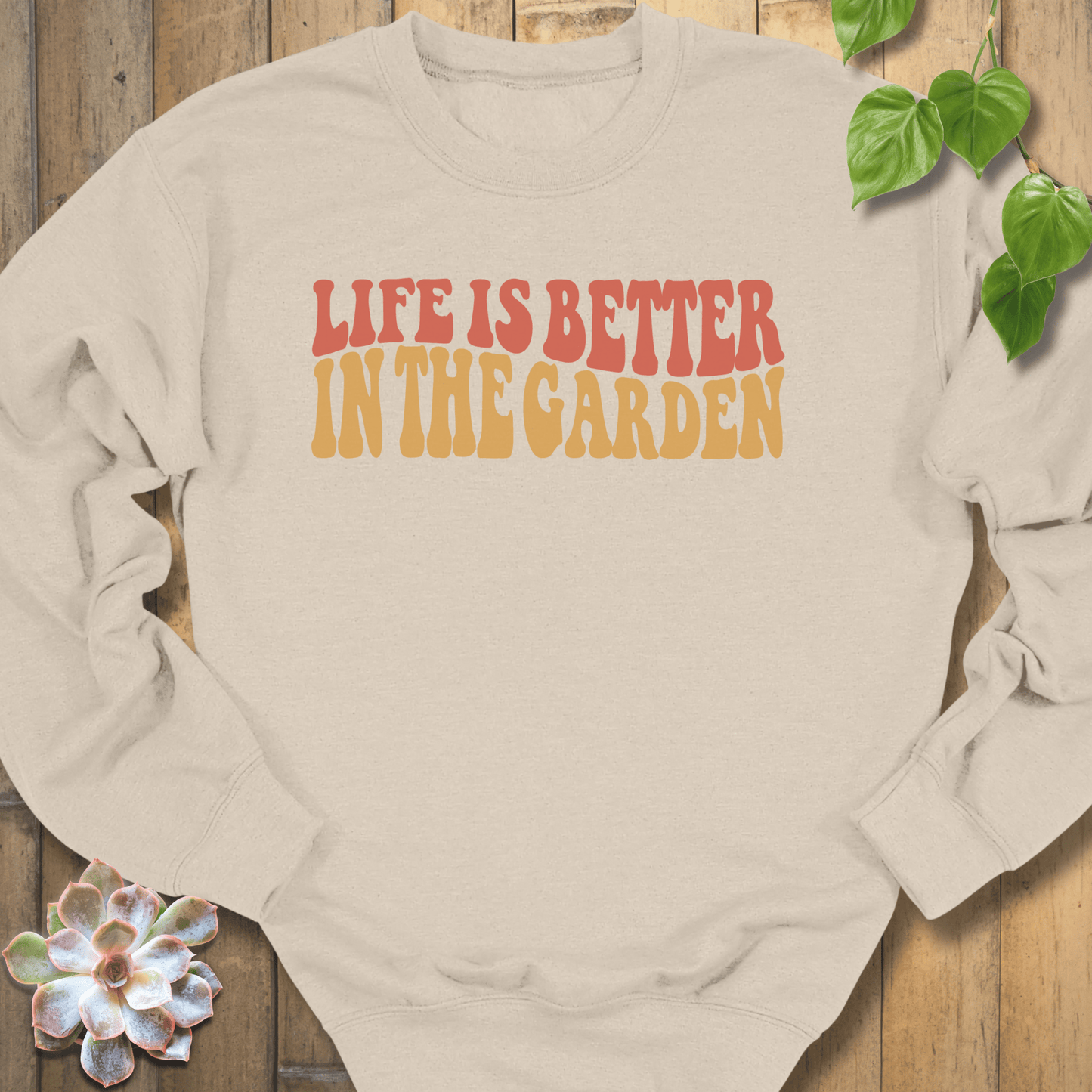 Sand / S Life Is Better Sweatshirt Sweatshirt