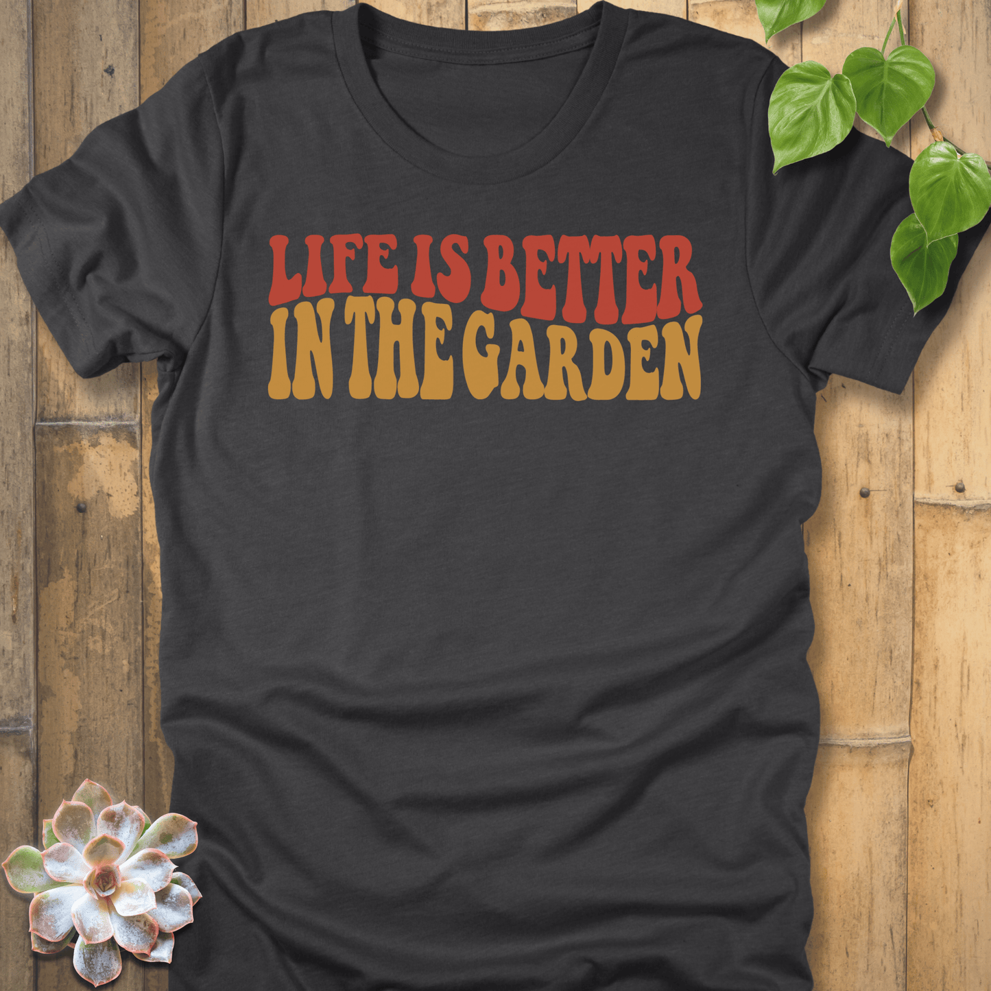 Dark Grey Heather / S Life Is Better T-Shirt T-Shirt