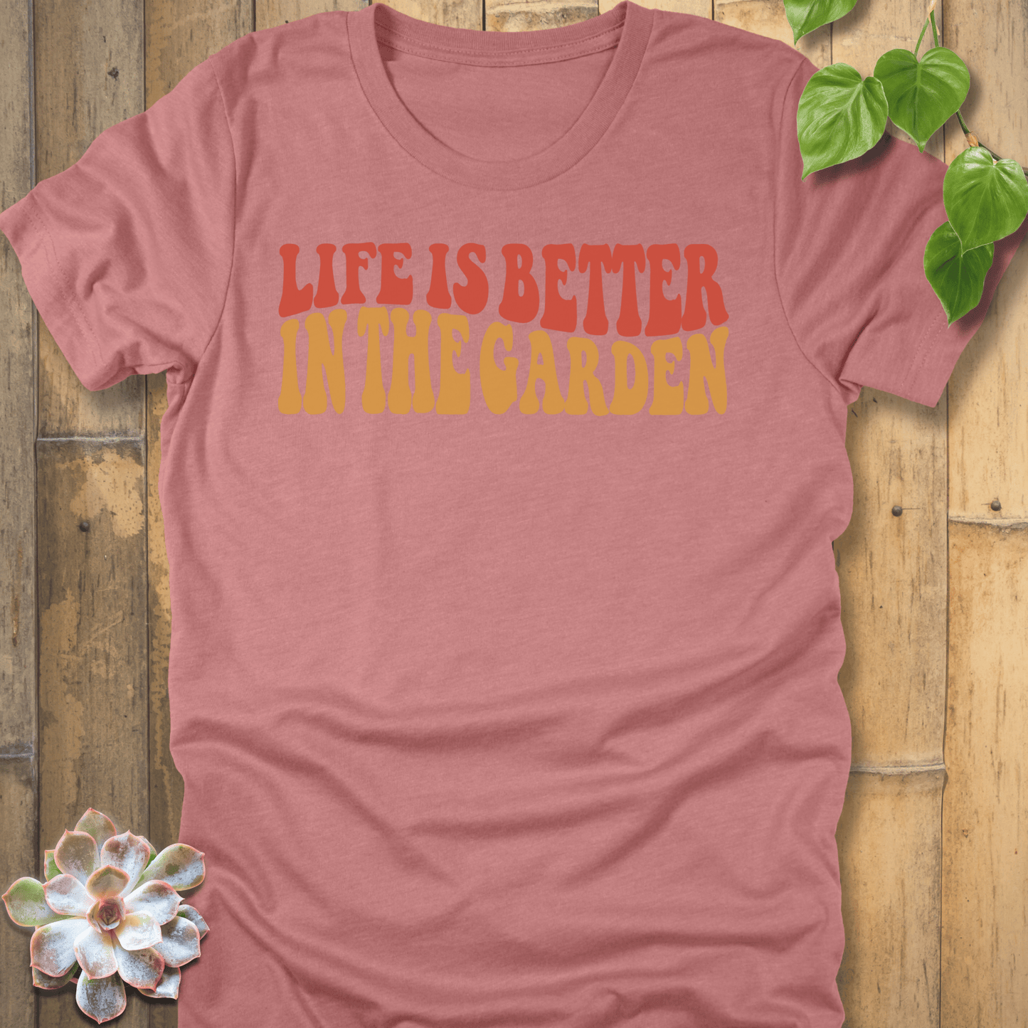 Heather Mauve / S Life Is Better T-Shirt T-Shirt